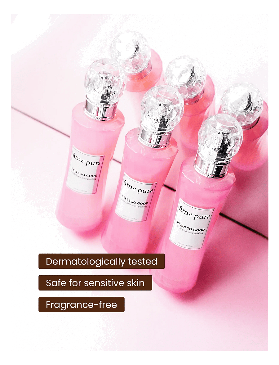 âme pure - Peels So Good - Gentle AHA BHA Fruit Acid Peeling Gel - näo koorimine - clear - 4