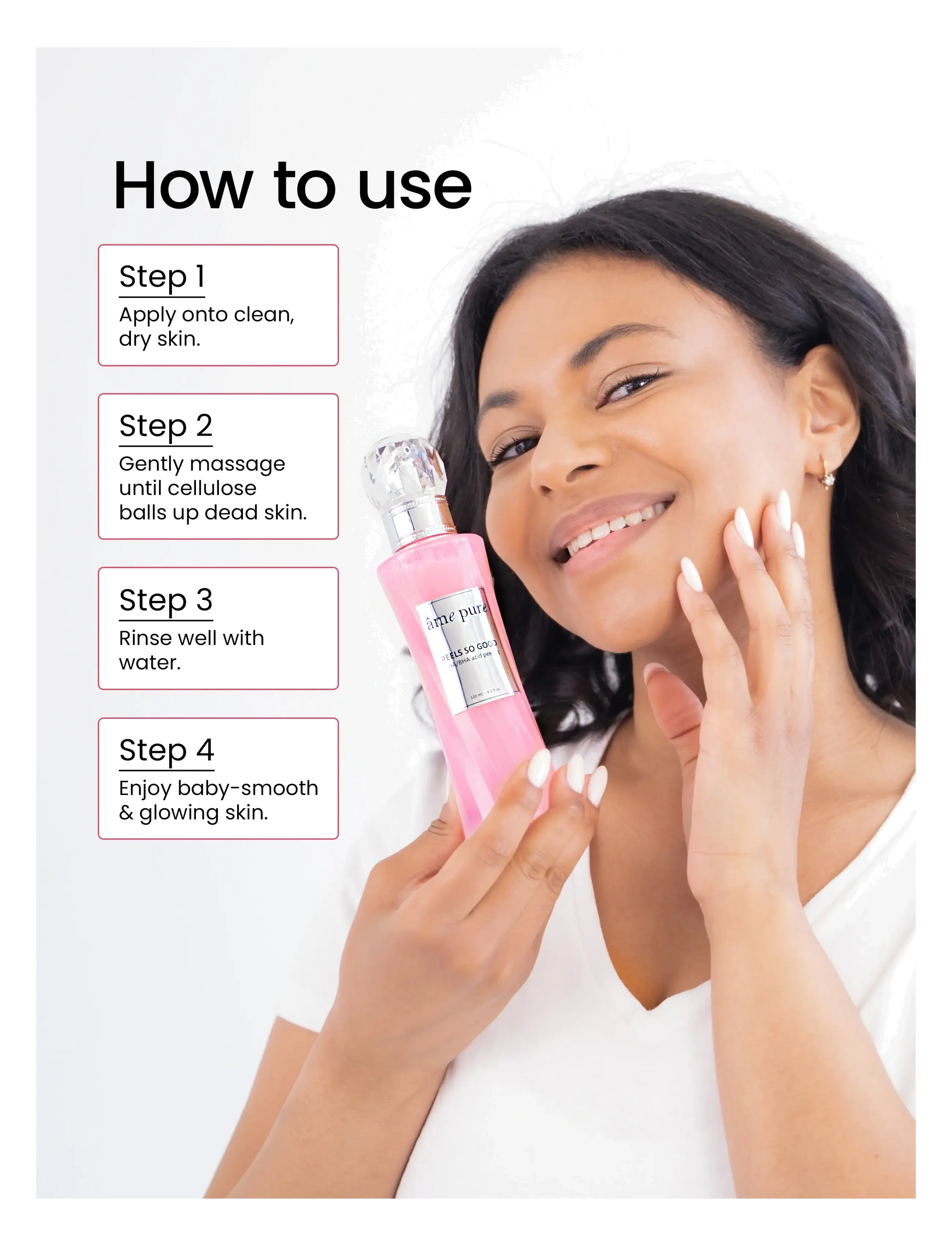 âme pure - Peels So Good - Gentle AHA BHA Fruit Acid Peeling Gel - peeling - ansigte - clear - 5