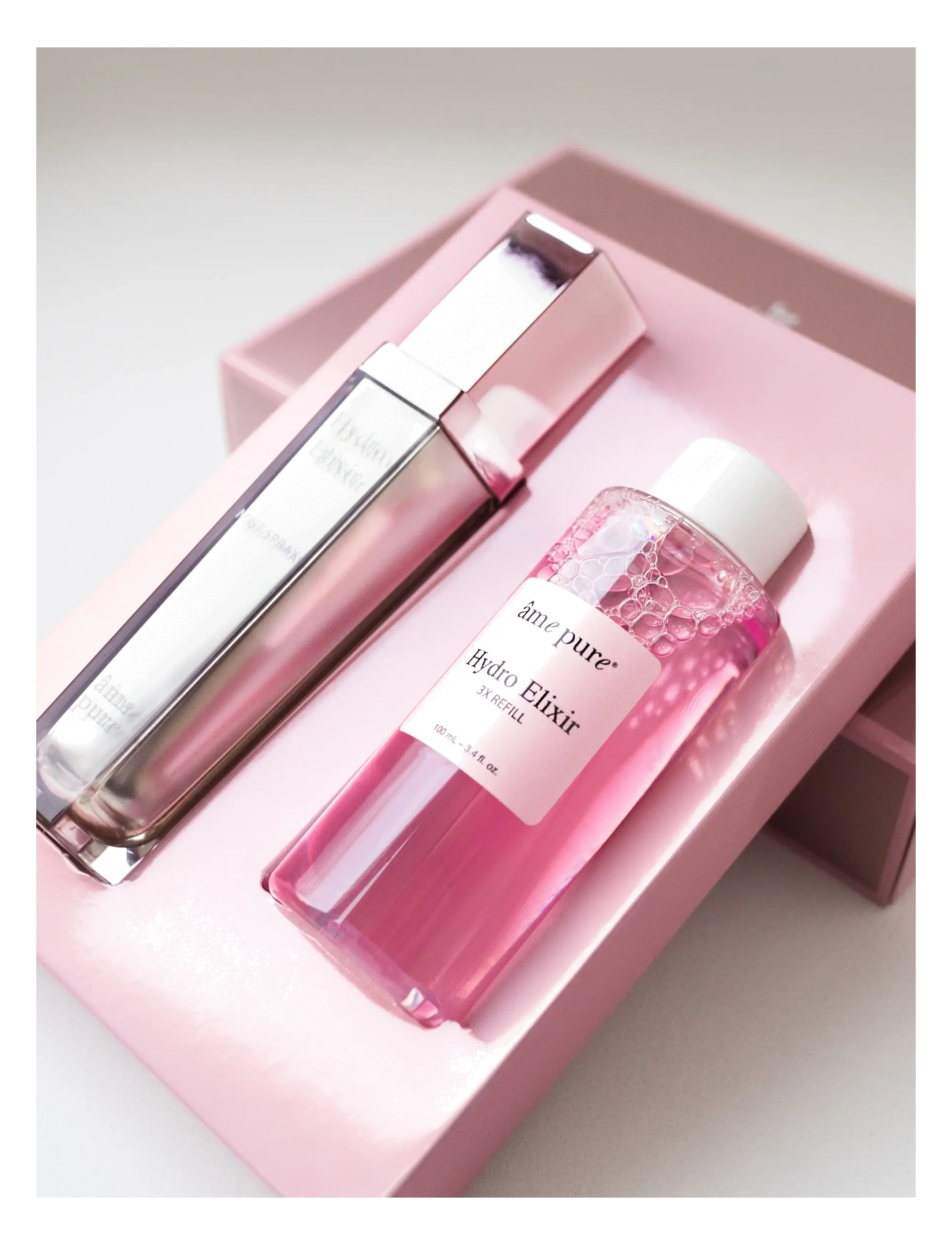 âme pure - Hydro Elixir Face Mist REFILL - 3 x Refill Bottle - ansiktsmist - pink - 2