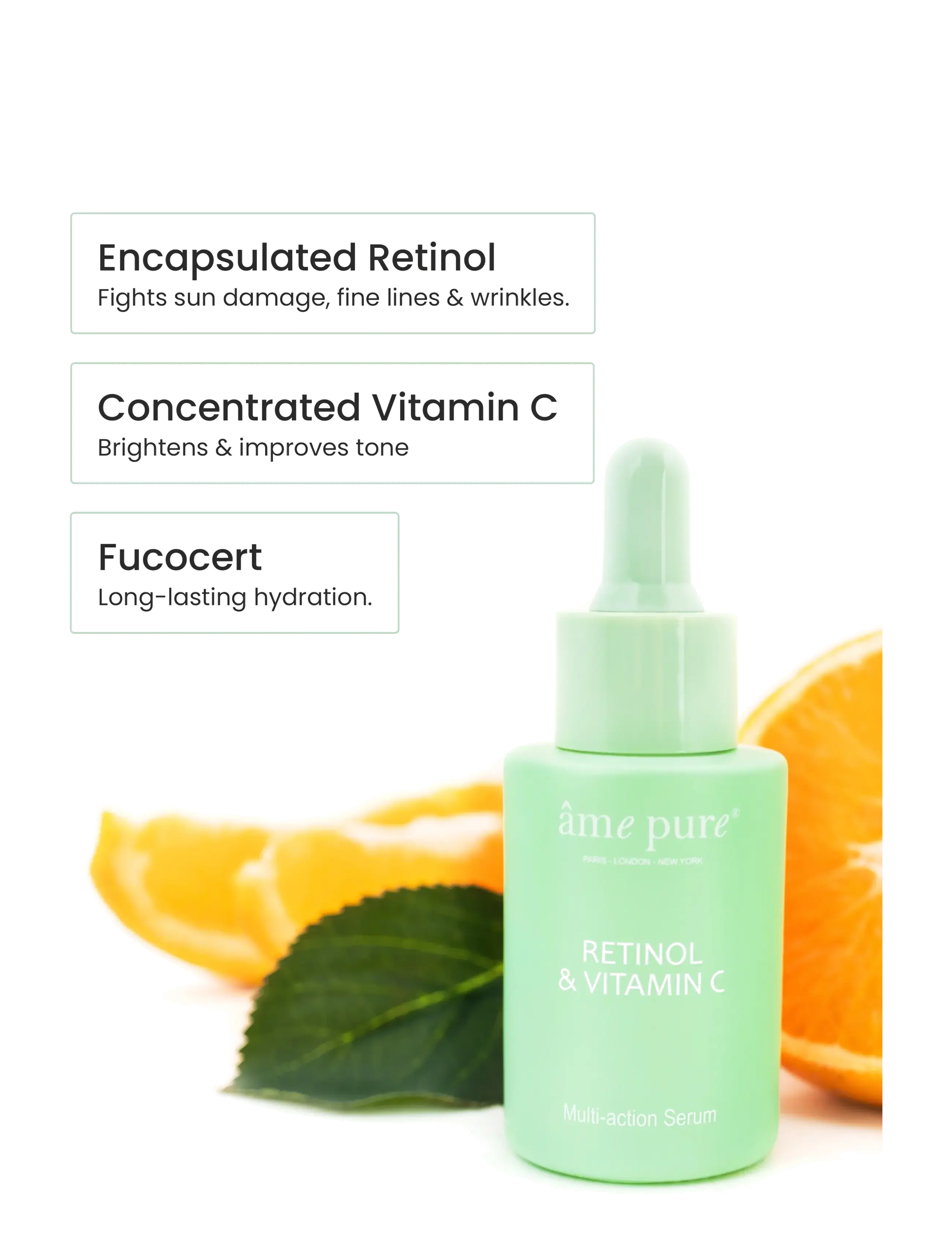 âme pure - Retinol & Vitamin C - Plant-Based Retinol Brightening Serum - serum - clear - 4