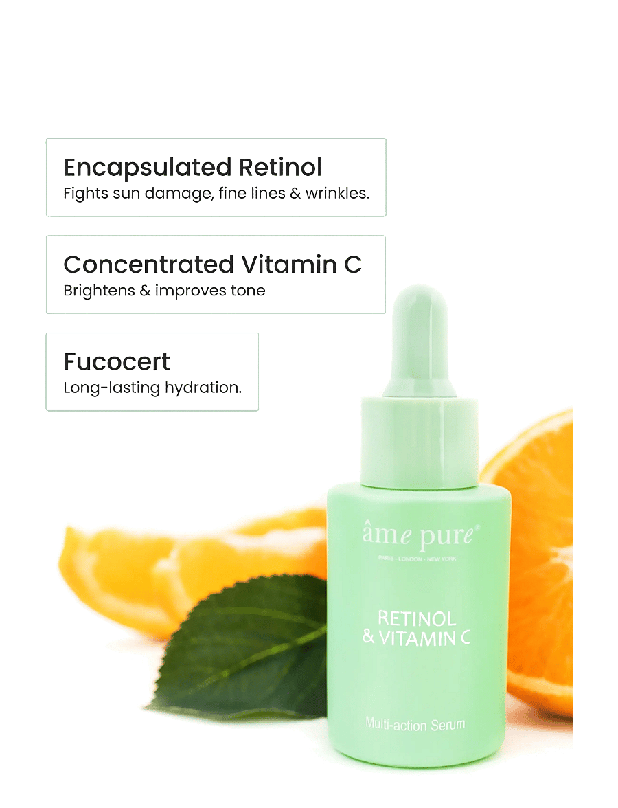 âme pure - Retinol & Vitamin C - Plant-Based Retinol Brightening Serum - seerumid - clear - 4