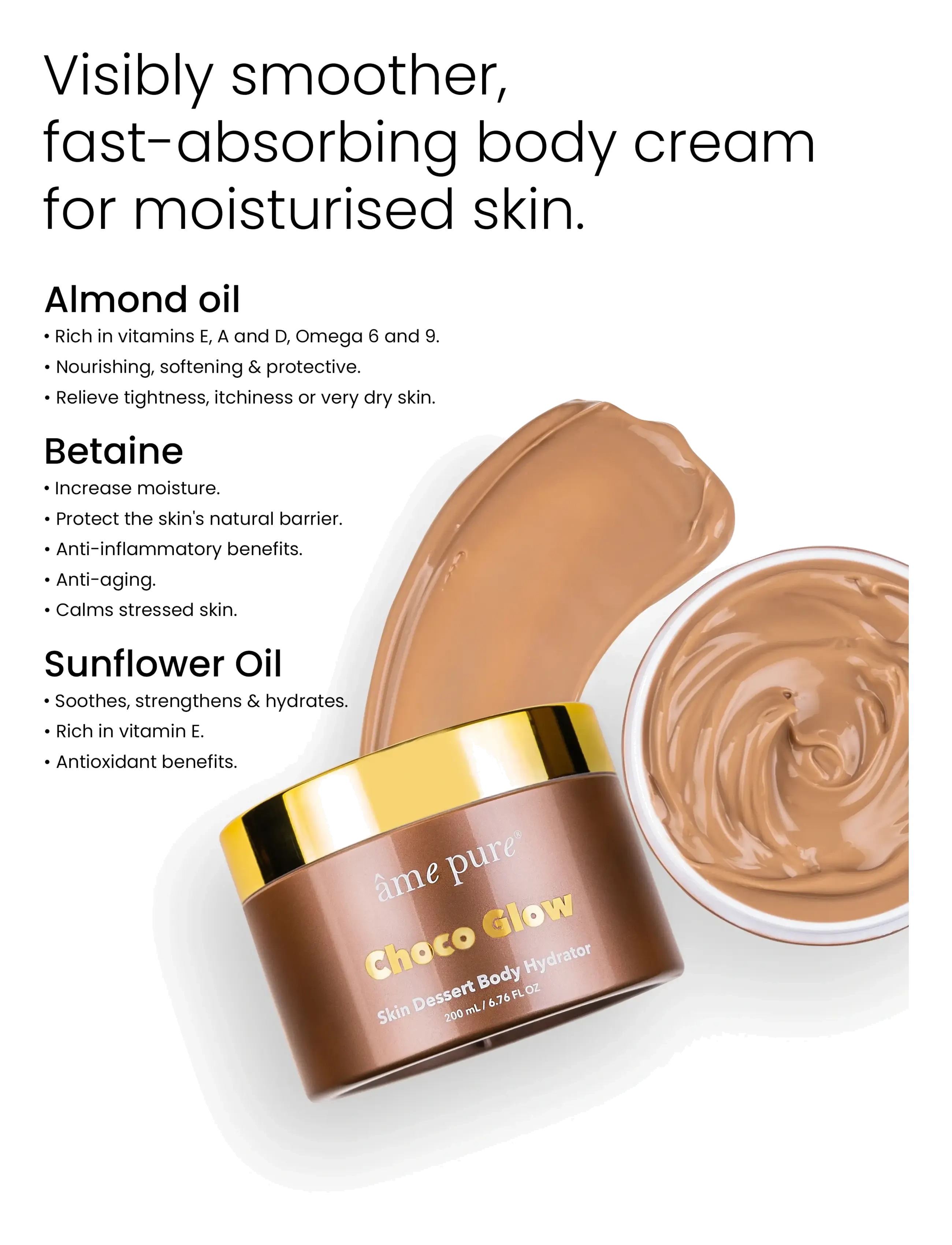 âme pure - Choco Glow Skin Dessert - Body Moisturizer for Dry Skin - lotion & creme - brown - 3