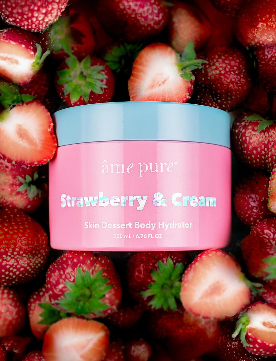 âme pure - Strawberry & Cream Skin Dessert - Dry Skin Body Moisturizer - kreemid - pink - 5