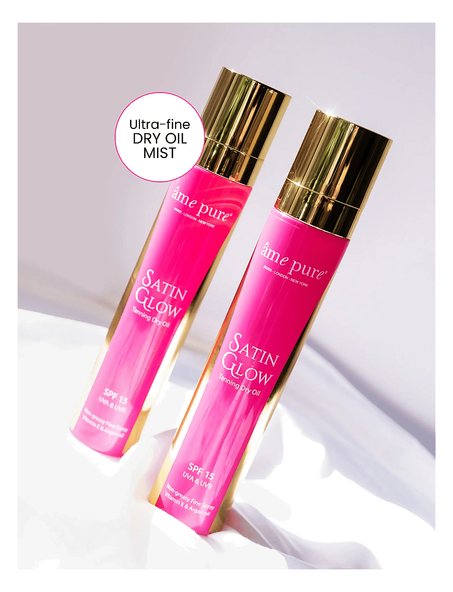 âme pure - Satin Glow - Sunscreen Tanning Dry Oil Spray | SPF 15 - kreem - clear - 2