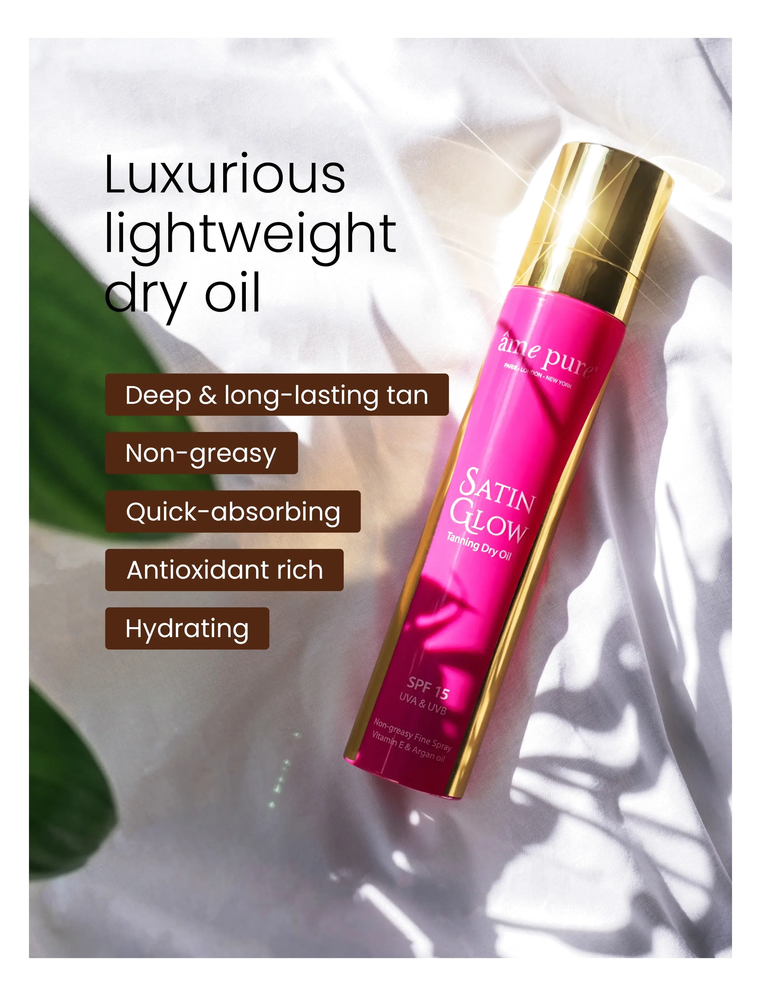 Satin Glow Sunscreen Tanning Dry Oil Spray Spf 15 4