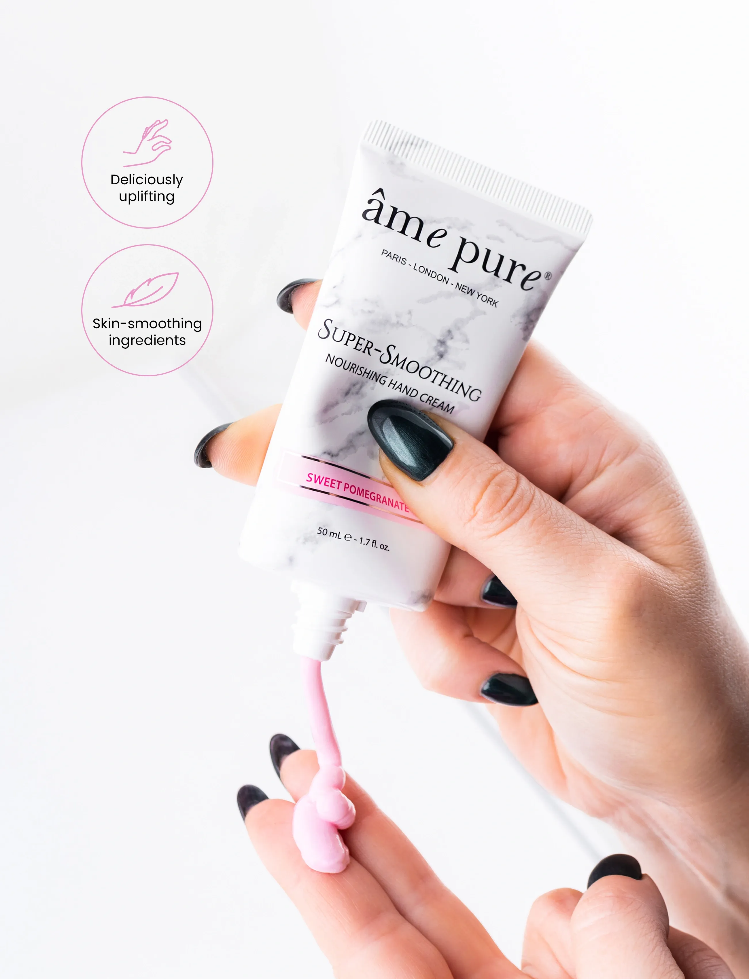 âme pure Super-Smoothing Hand Cream For Dry Hands With Vitamin E, 50 ml, Pink, Håndpleje > Håndcreme, Dame