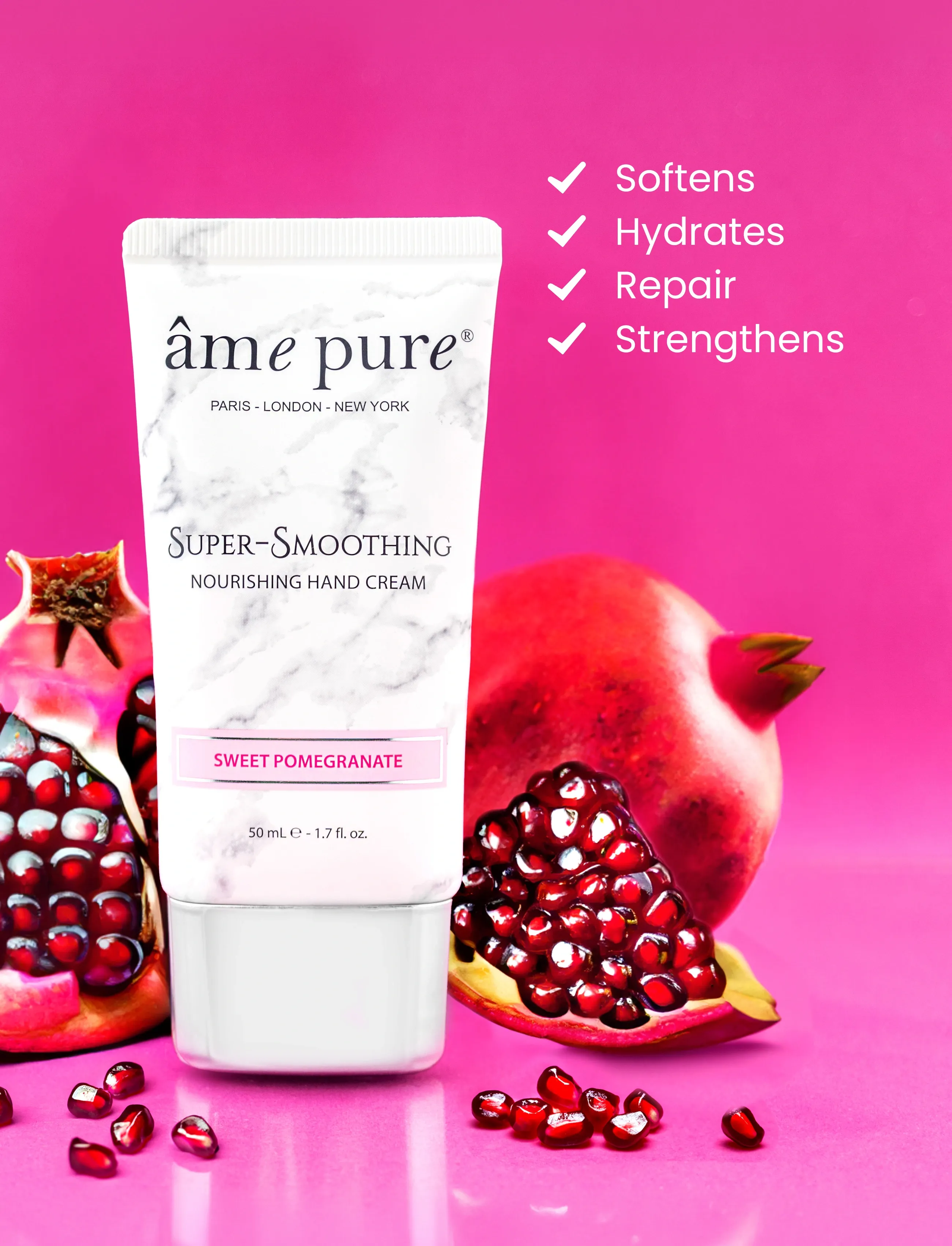 âme pure - Super-Smoothing Hand Cream for Dry Hands with Vitamin E - handvård - pink - 4