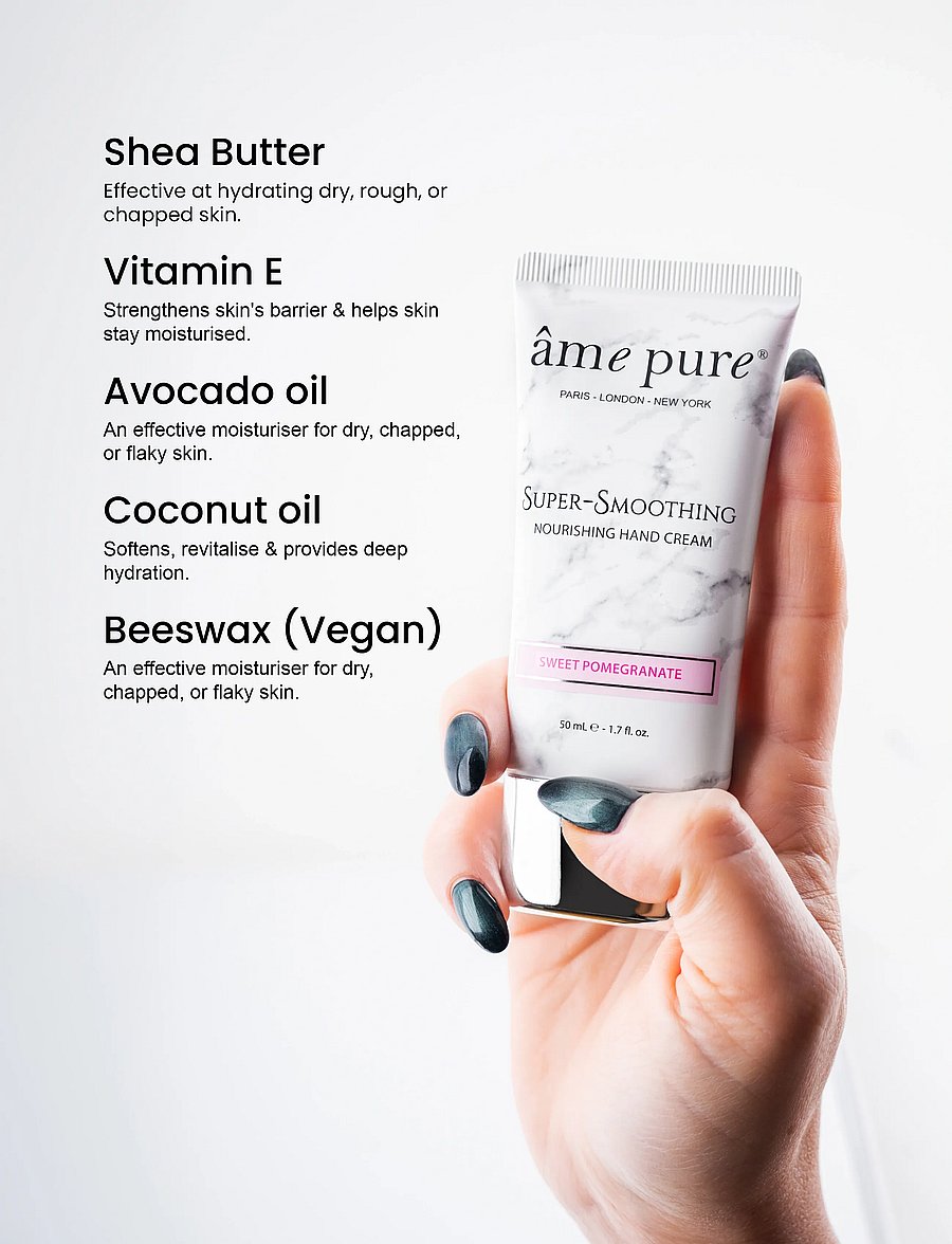 âme pure - Super-Smoothing Hand Cream for Dry Hands with Vitamin E - handcremes - pink - 5