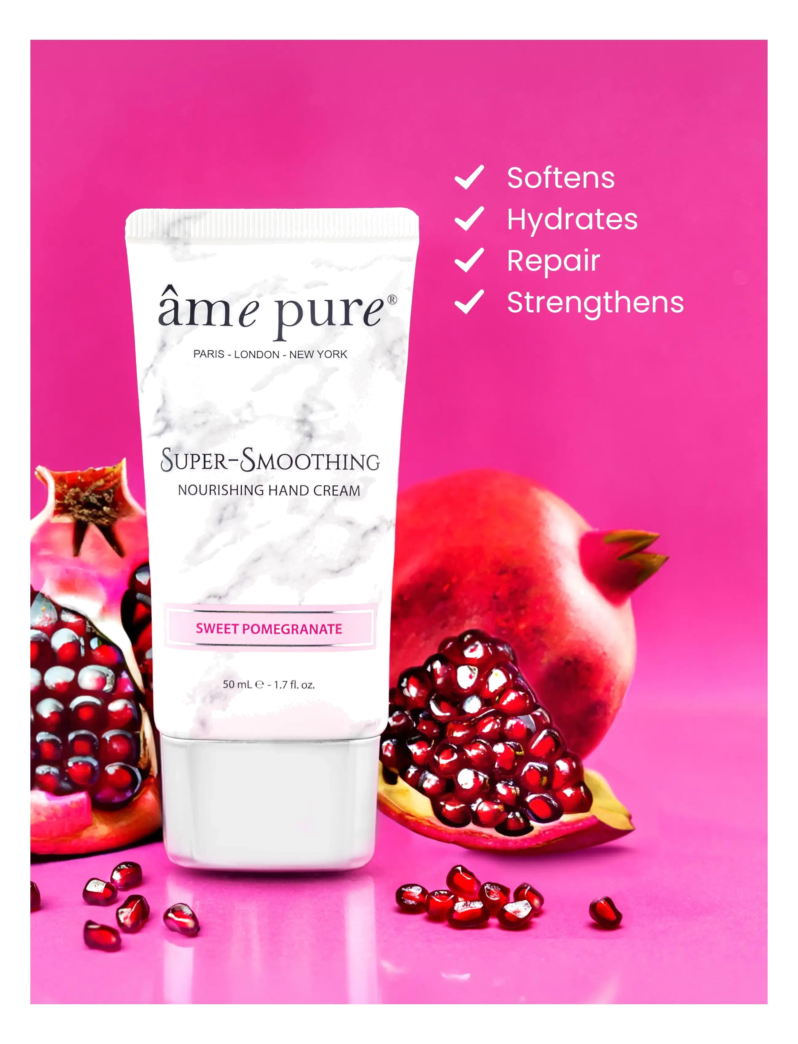 âme pure - Super-Smoothing Hand Cream for Dry Hands with Vitamin E - håndcremer - pink - 2