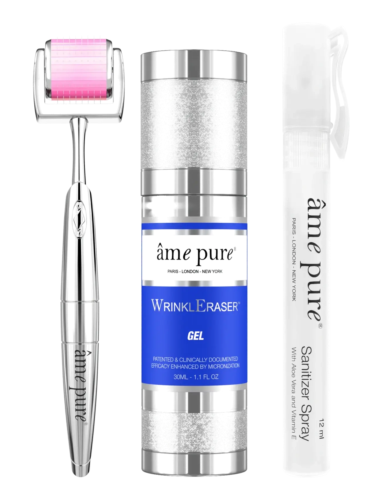 âme pure Wrinkleraser Basic - Anti-Age Microneedling Derma Roller Kit, One Size, Blue, Ansigt > Gua Sha Og Ansigtsruller, Dame