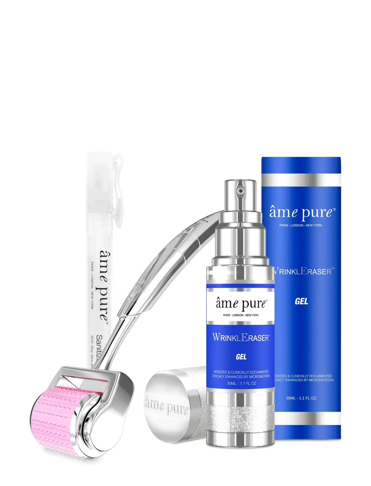 âme pure - WrinklEraser BASIC - Anti-Age Microneedling Derma Roller Kit - blue-silver - 1