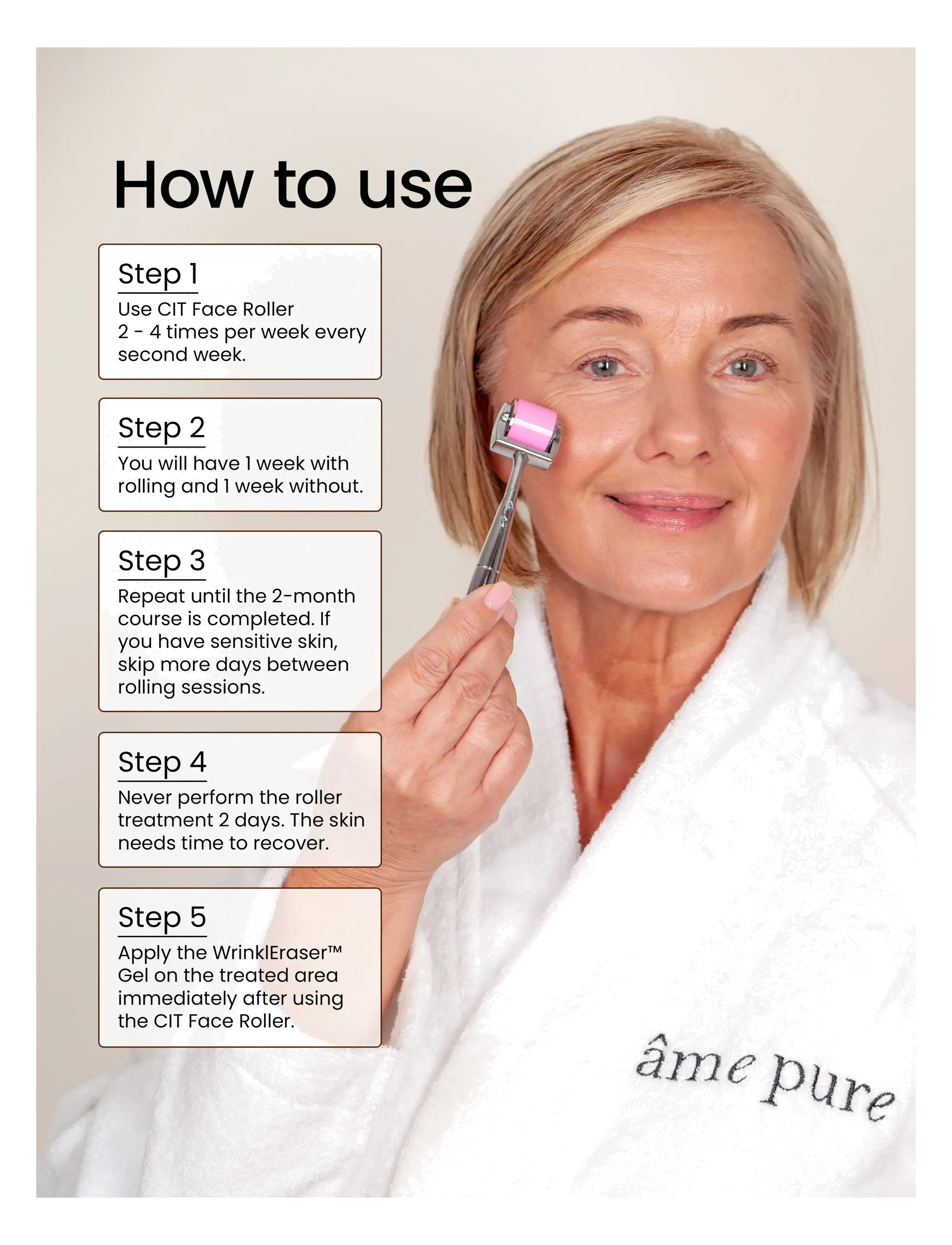âme pure - WrinklEraser BASIC - Anti-Age Microneedling Derma Roller Kit - blue-silver - 5