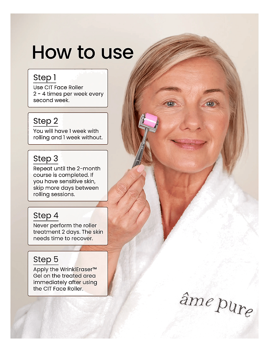 âme pure - WrinklEraser BASIC - Anti-Age Microneedling Derma Roller Kit - blue-silver - 5