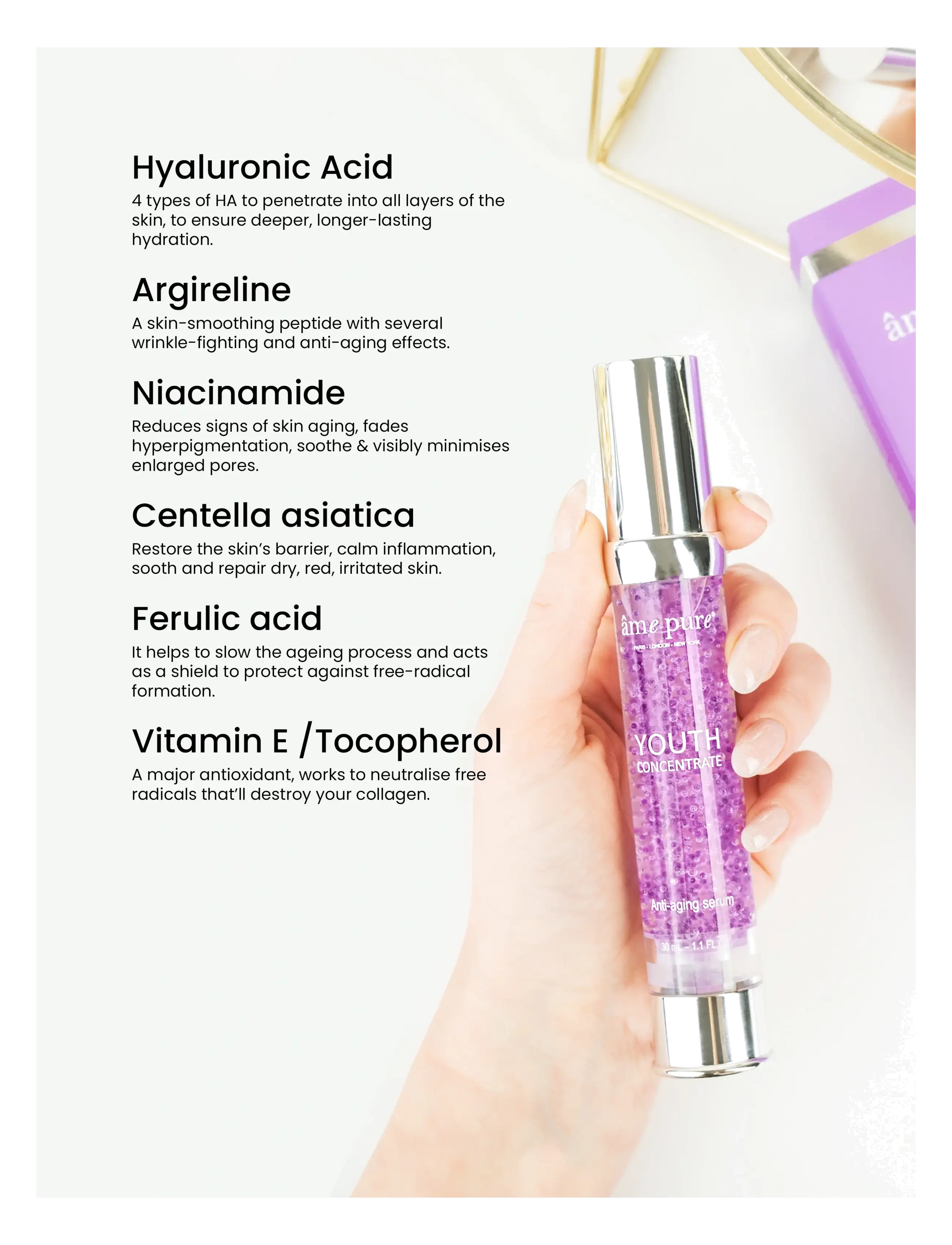 âme pure - Youth Concentrate - Anti-Aging Face Serum with 42% Actives - serum - purple - 3