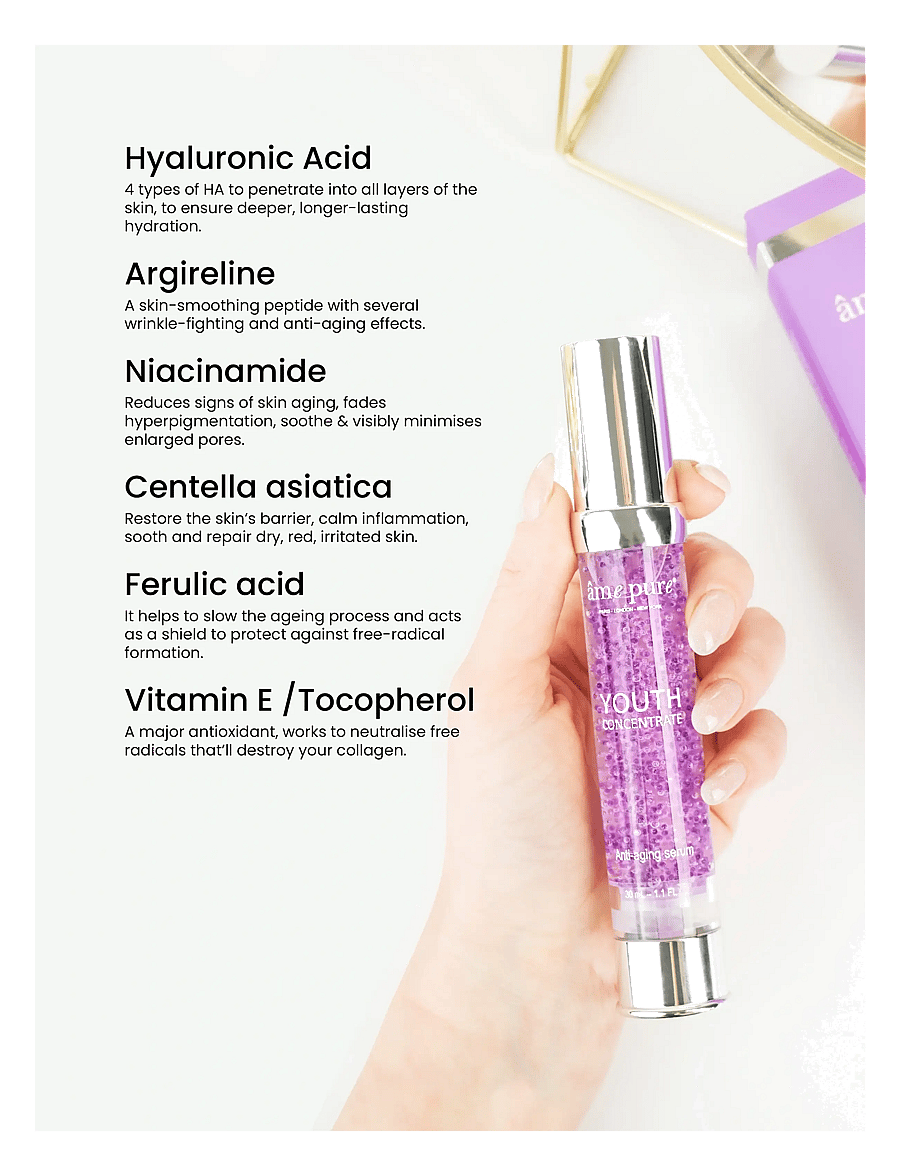 âme pure - Youth Concentrate - Anti-Aging Face Serum with 42% Actives - seerumid - purple - 3