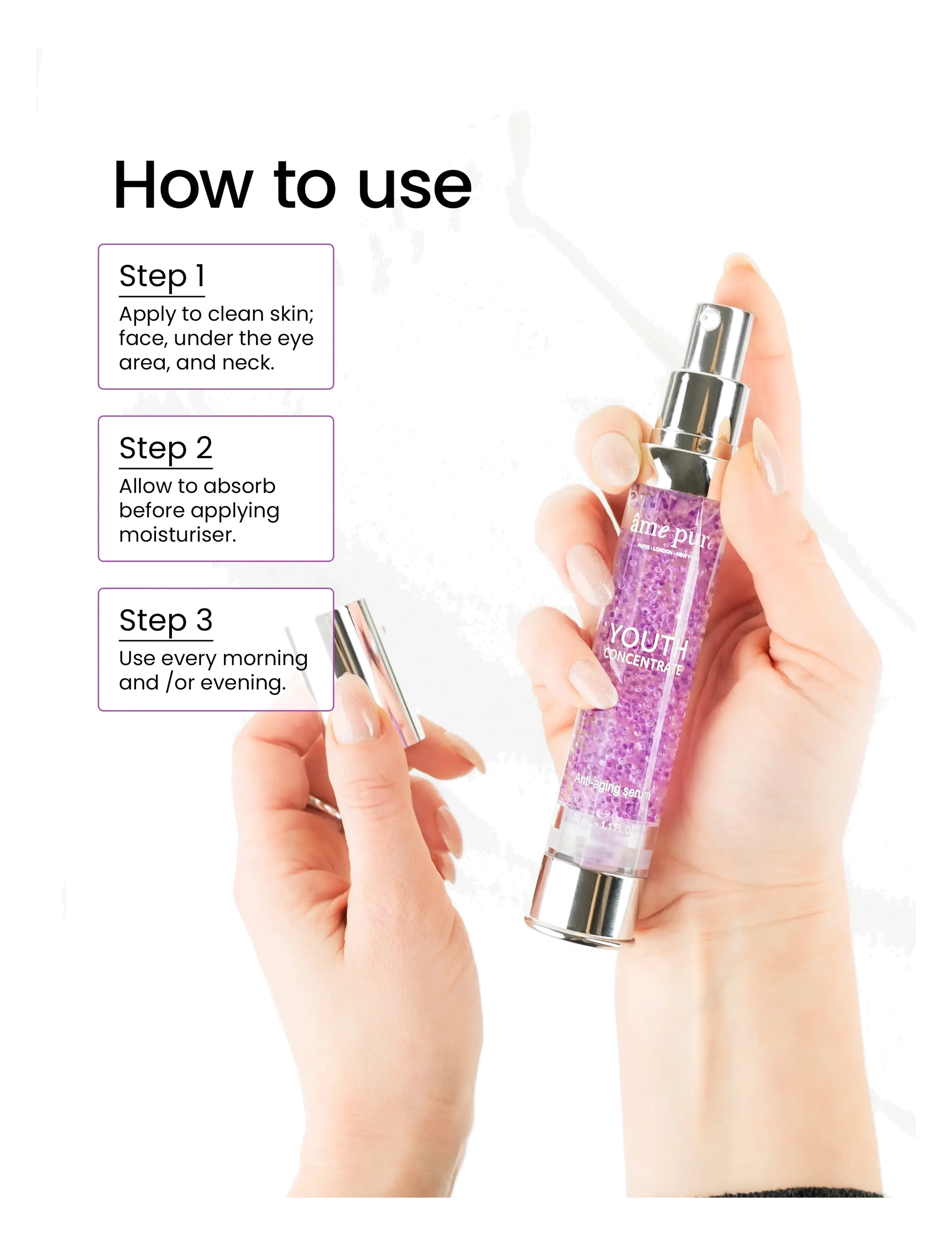âme pure - Youth Concentrate - Anti-Aging Face Serum with 42% Actives - serum - purple - 4