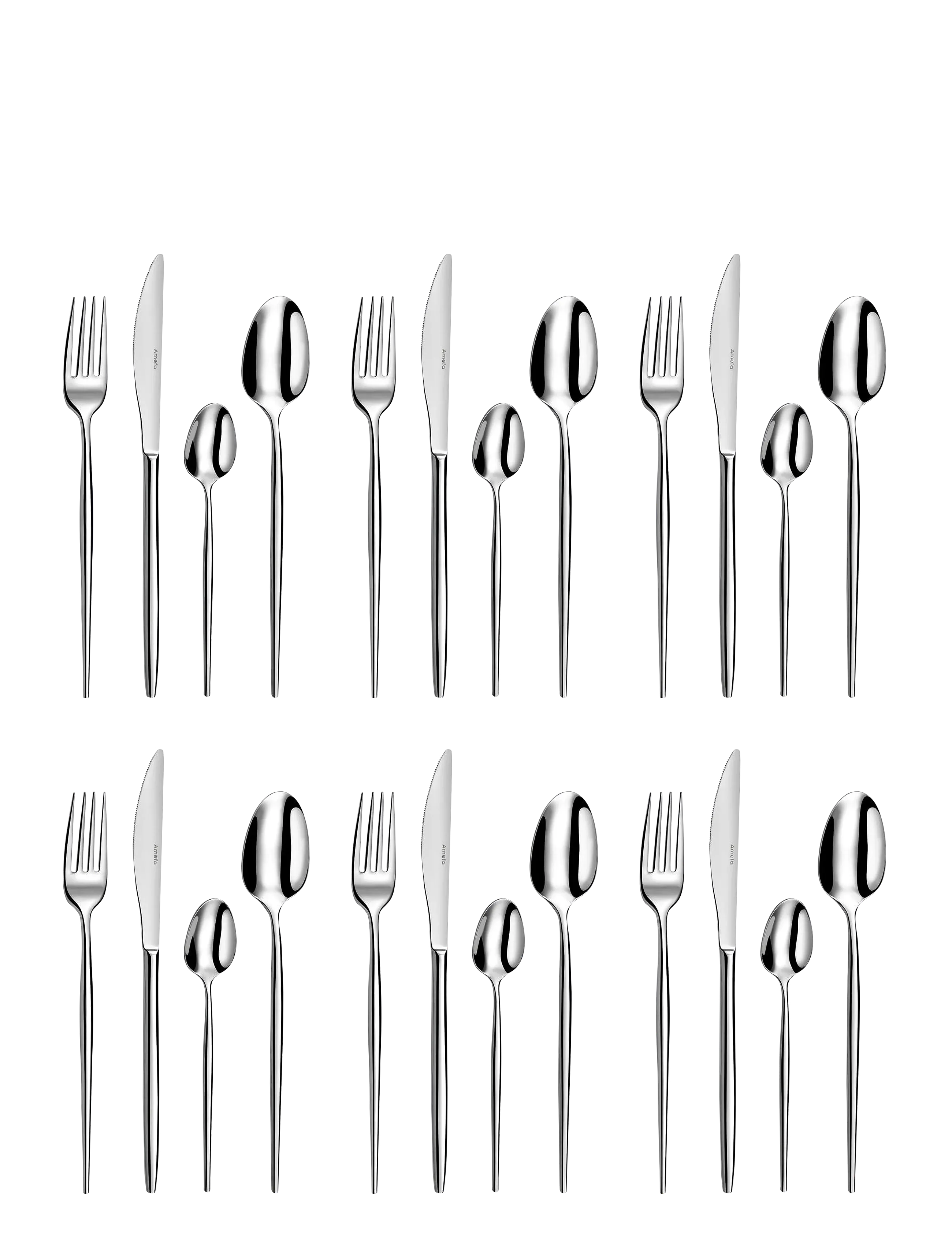 Amefa Soprano Cutlery Set 24-pcs - Cutlery & Flatware - STAINLESS STEEL / silver