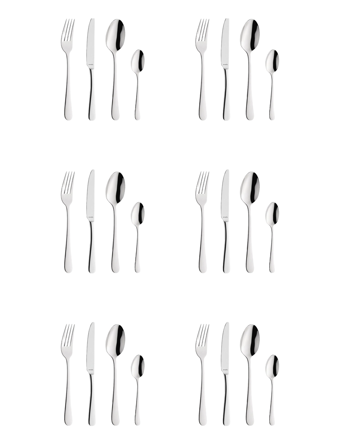 Amefa - Austin Cutlery set 24-psc - bestecksets - stainless sttel - 1