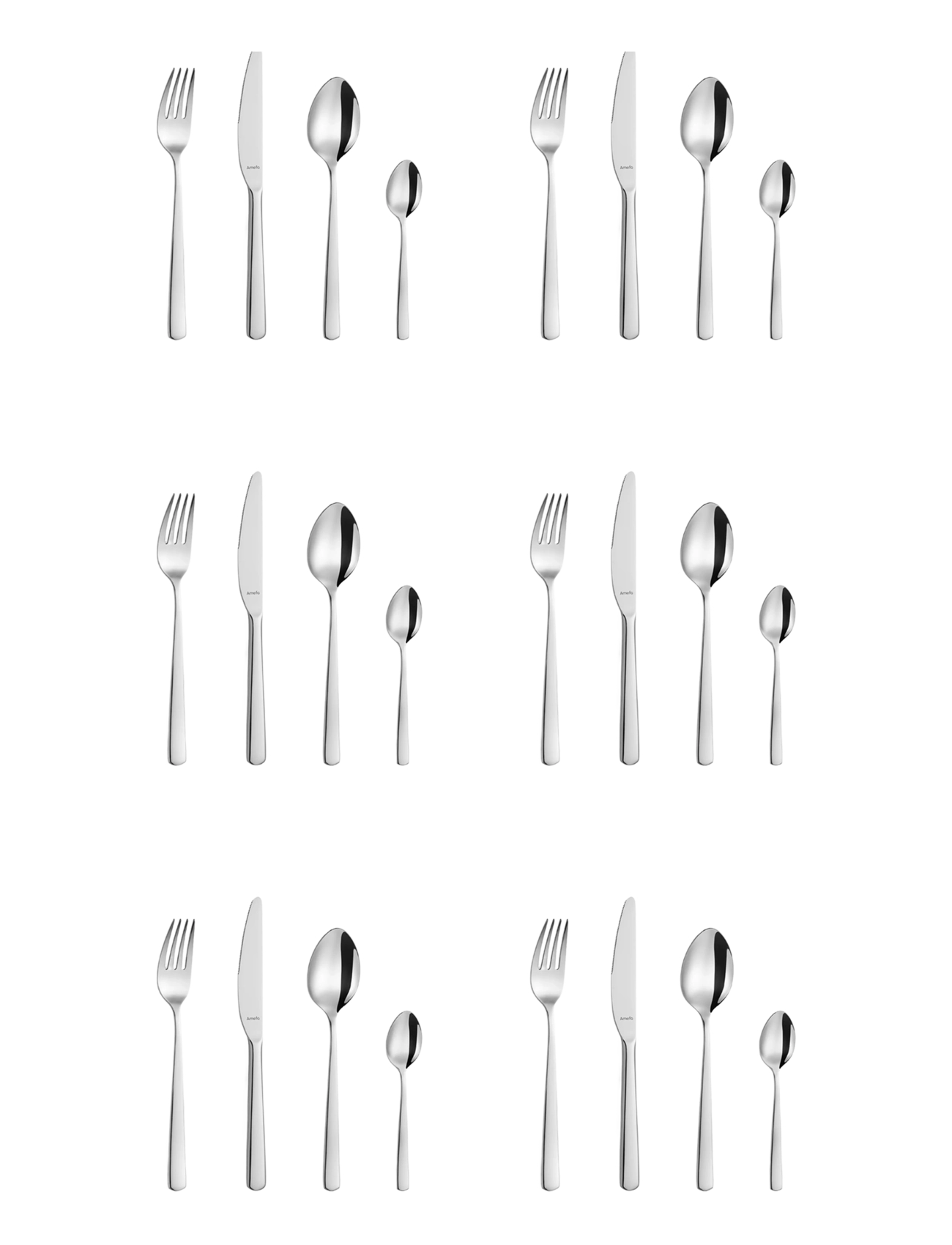 AMEFA Phoenix Cutlery Set 24-Psc Silber - One Size - Unisex