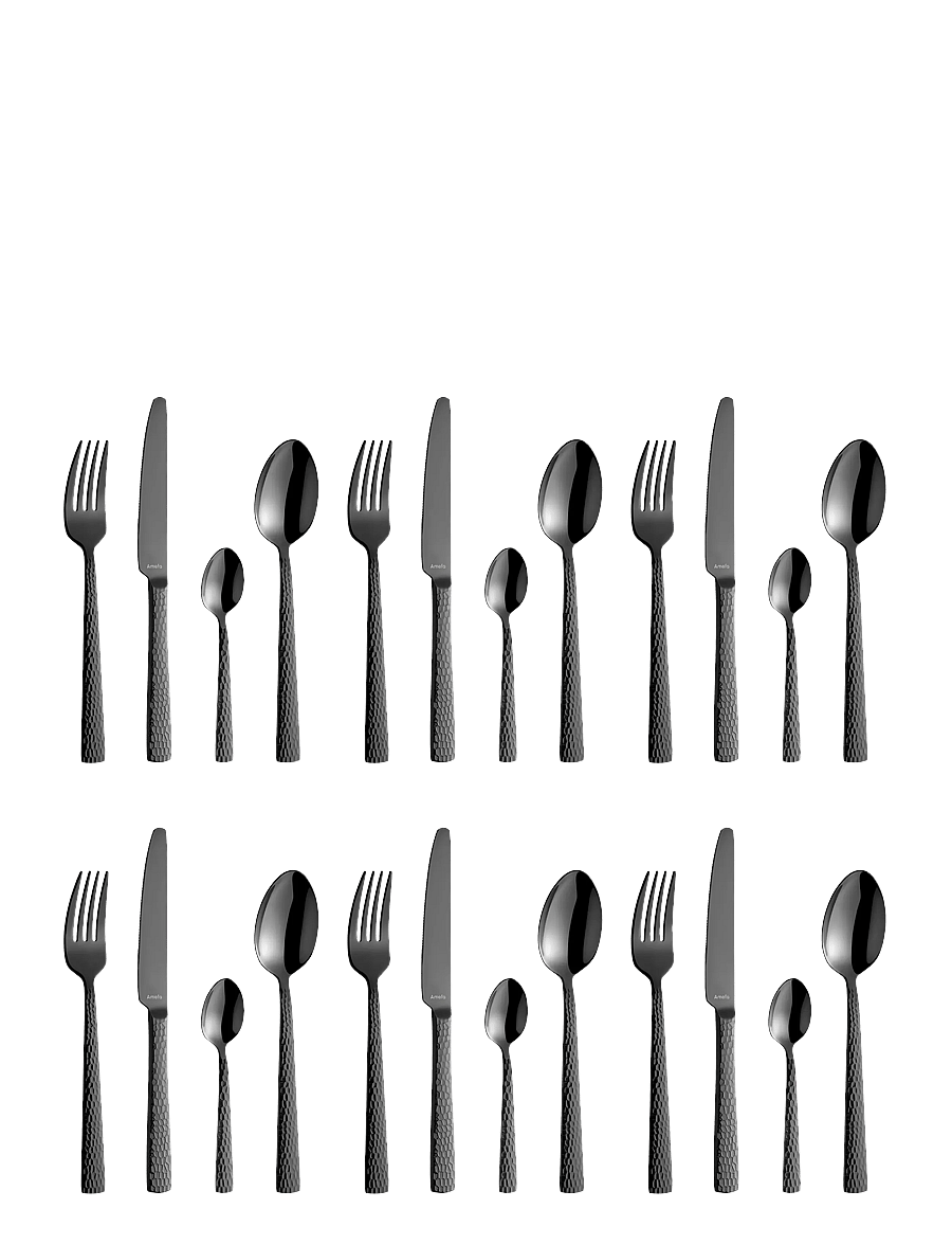 Amefa - Felicity Cutlery Set 24-pcs - söögiriistakomplektid - black - 0