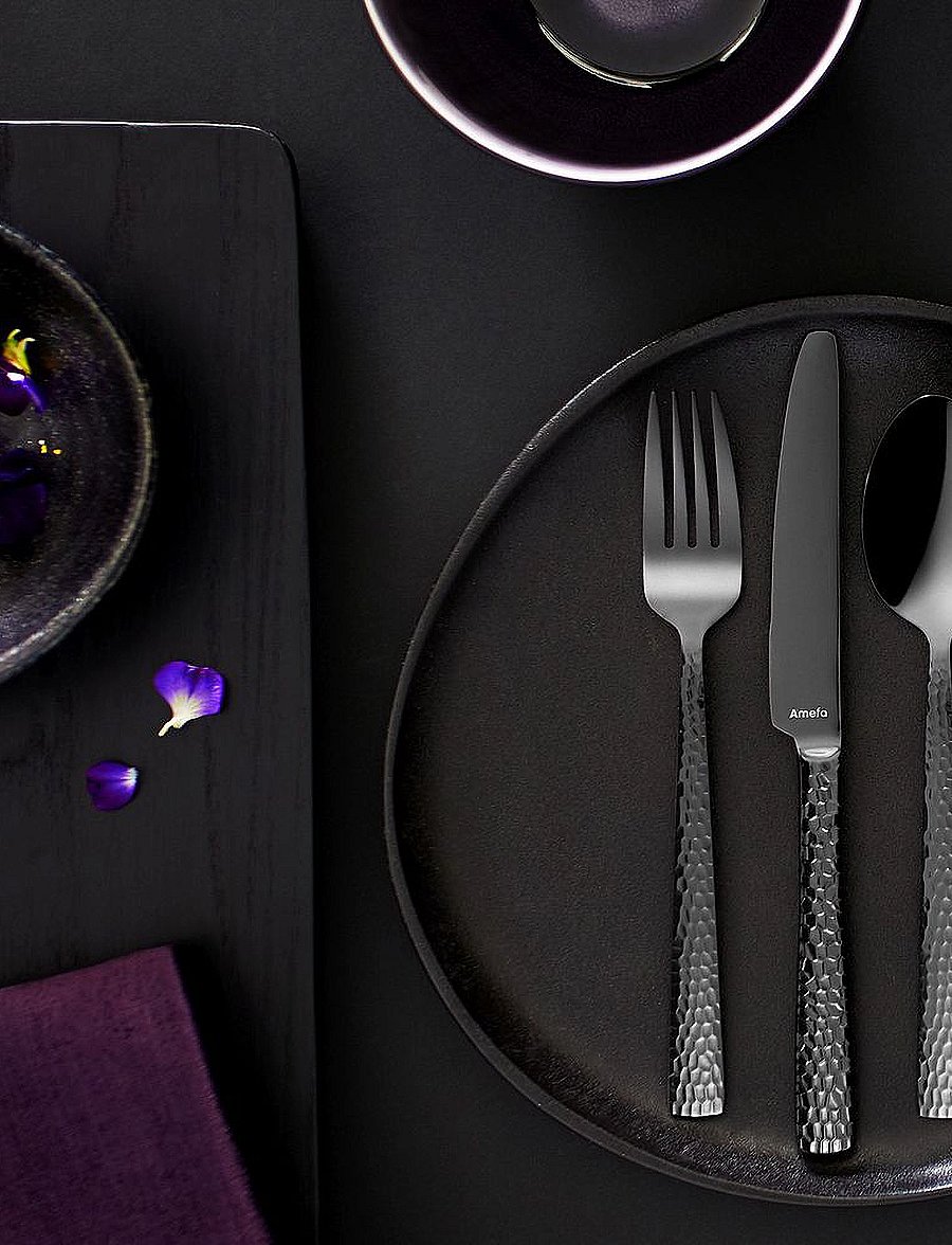 Amefa - Felicity Cutlery Set 24-pcs - söögiriistakomplektid - black - 2
