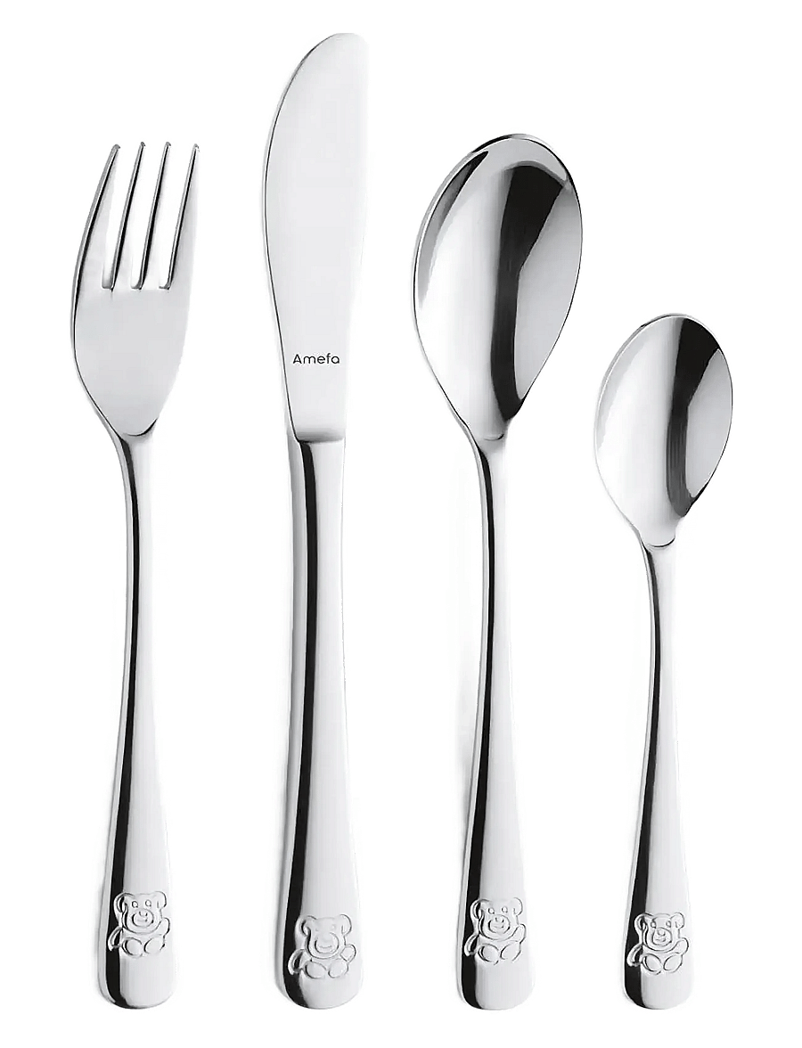 Amefa - Children Cutlery Set Teddy 4-psc - madalaimad hinnad - stainless sttel - 0