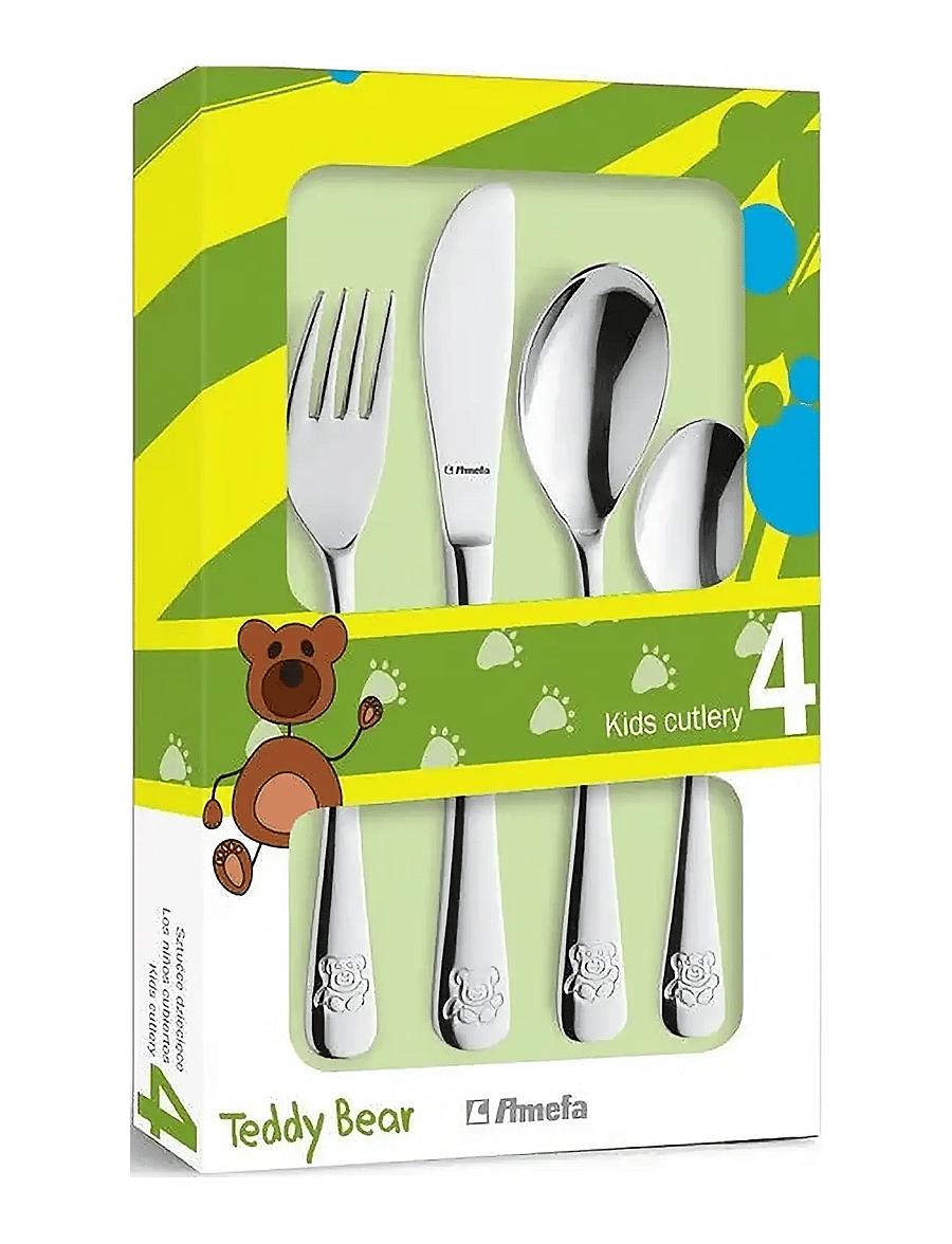 Amefa - Children Cutlery Set Teddy 4-psc - madalaimad hinnad - stainless sttel - 1