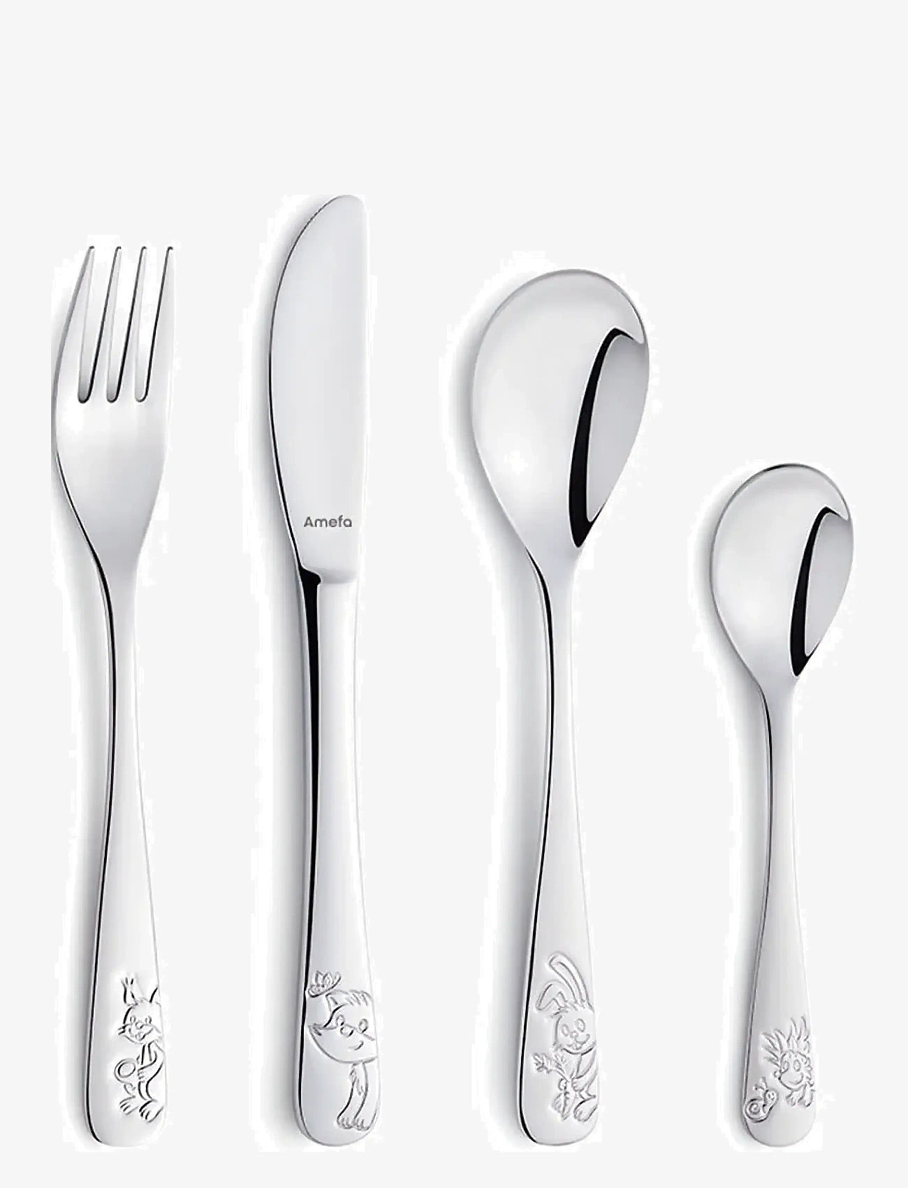 Amefa - Barnbestick Forest Friends 4-psc - bestecksets - stainless sttel - 1