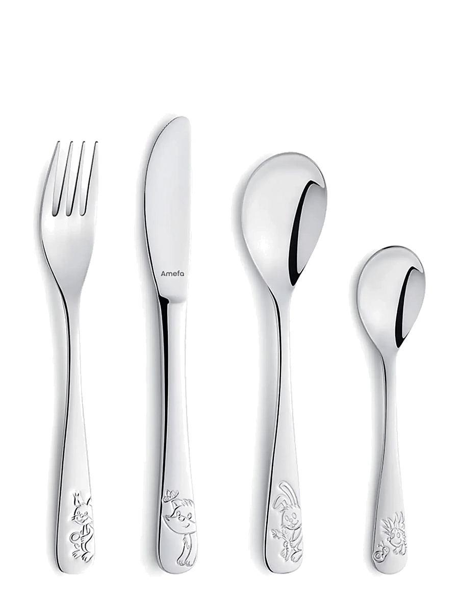 Amefa - Barnbestick Forest Friends 4-psc - söögiriistakomplektid - stainless sttel - 1