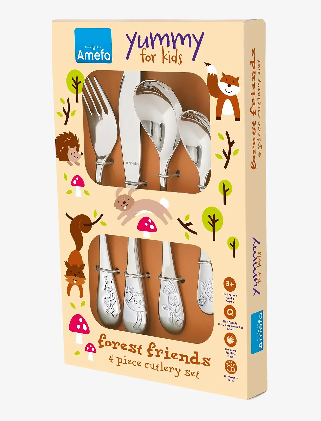 Amefa - Barnbestick Forest Friends 4-psc - bestecksets - stainless sttel - 2