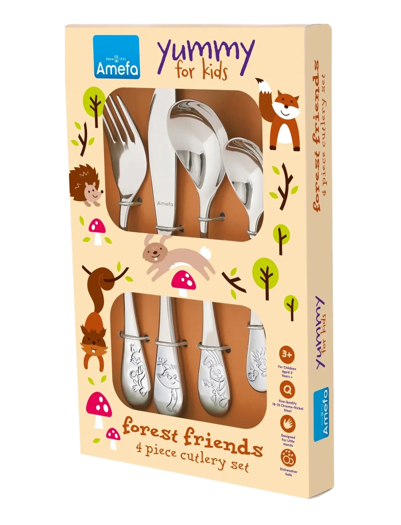 Amefa - Barnbestick Forest Friends 4-psc - galda piederumu komplekti - stainless sttel - 2