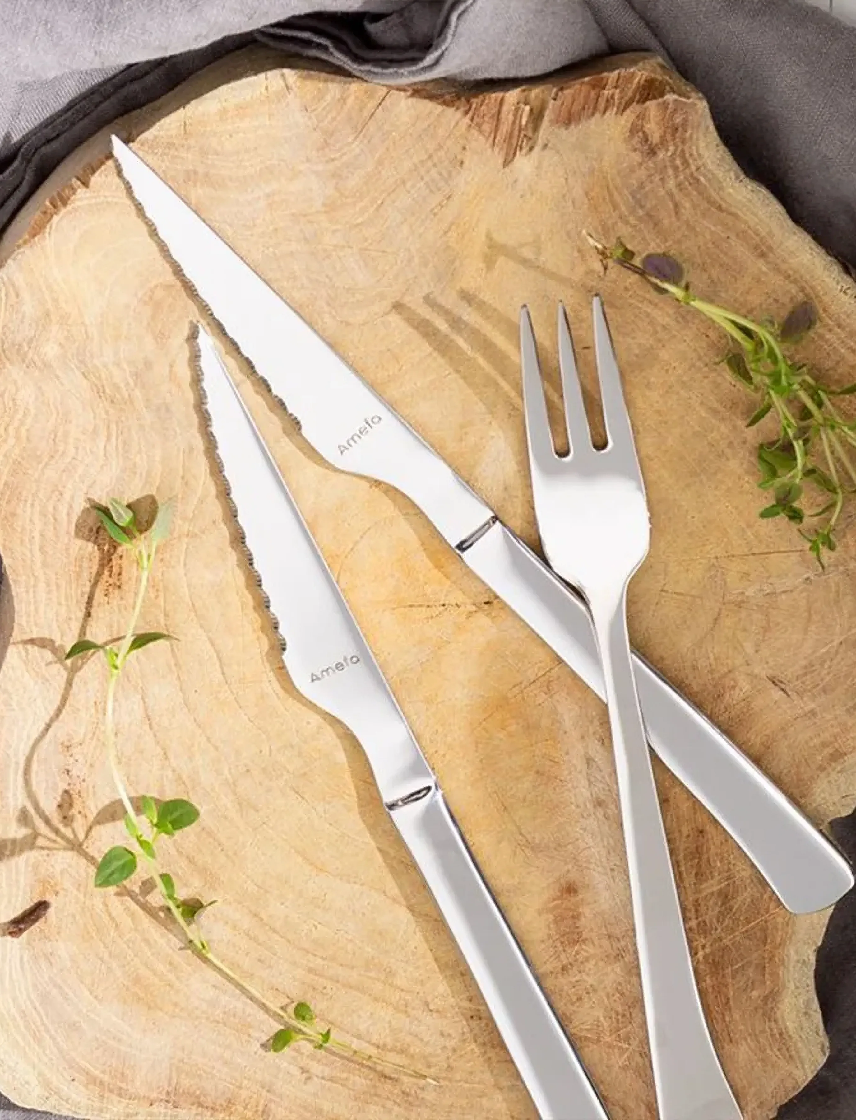 Amefa Chuletero Steak Knife 6-P, One Size, Silver, Knive Og Tilbehør > Knivsæt, Unisex