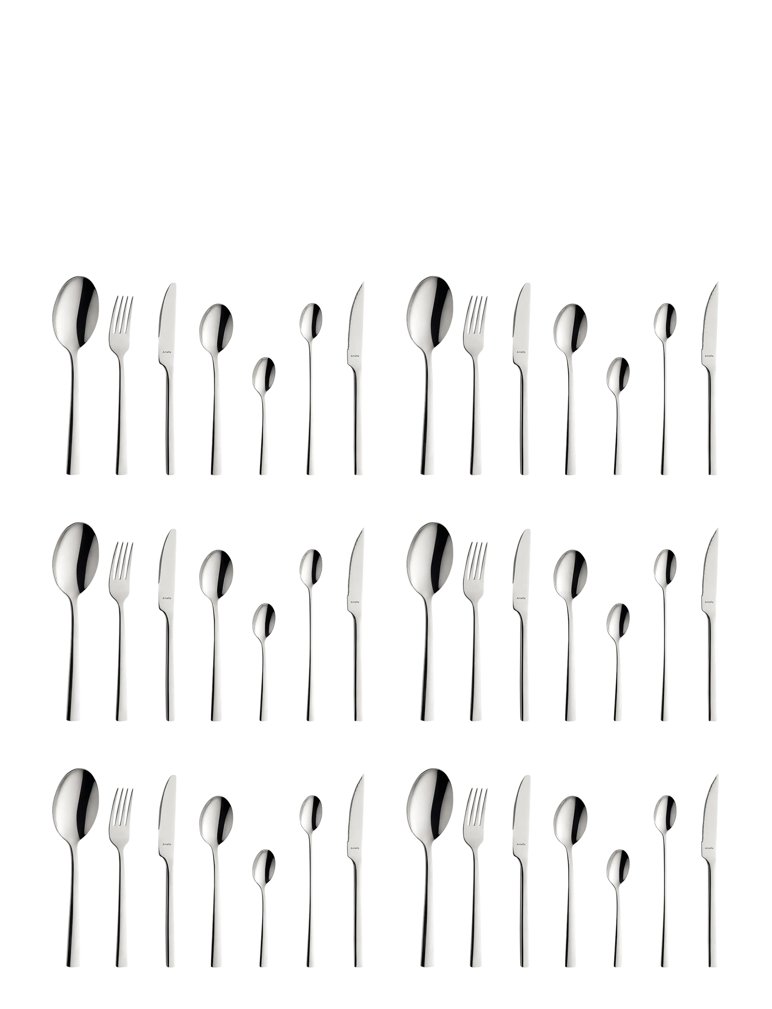 Amefa Manille Cutlery Set 42-pcs - Besteck - STAINLESS STEEL / silver
