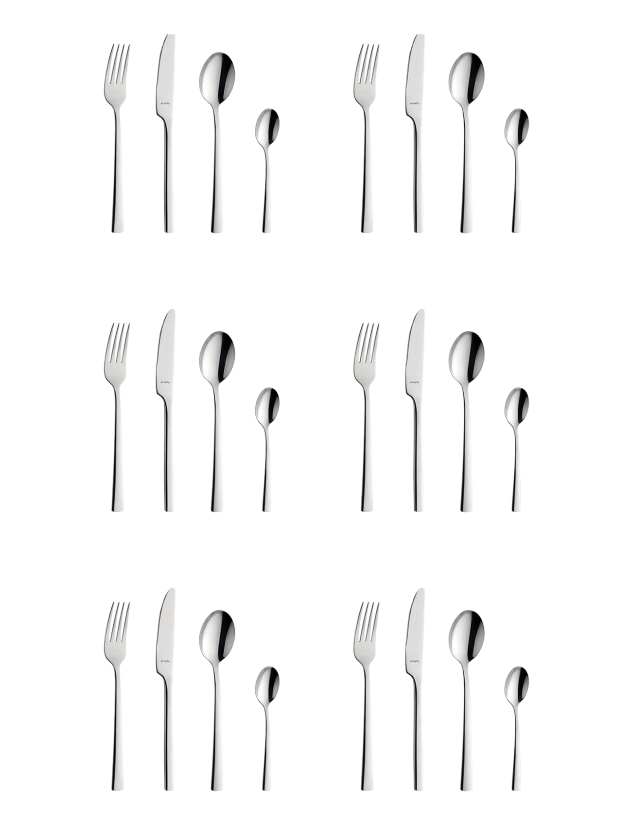 Amefa - Manille Cutlery set 24-psc - bestecksets - stainless sttel - 1