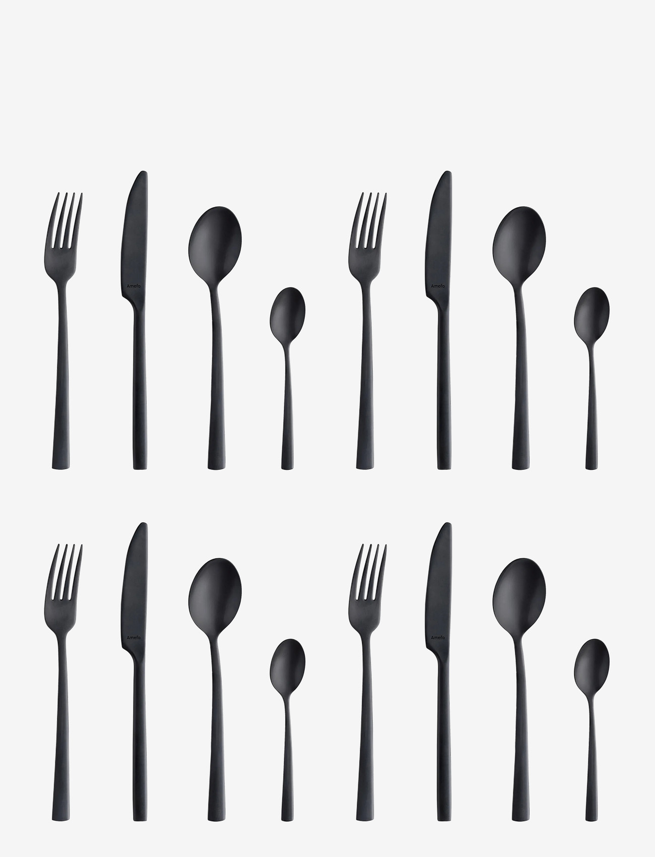 Amefa - Manille Cutlery Set 16-pcs - söögiriistakomplektid - black - 1