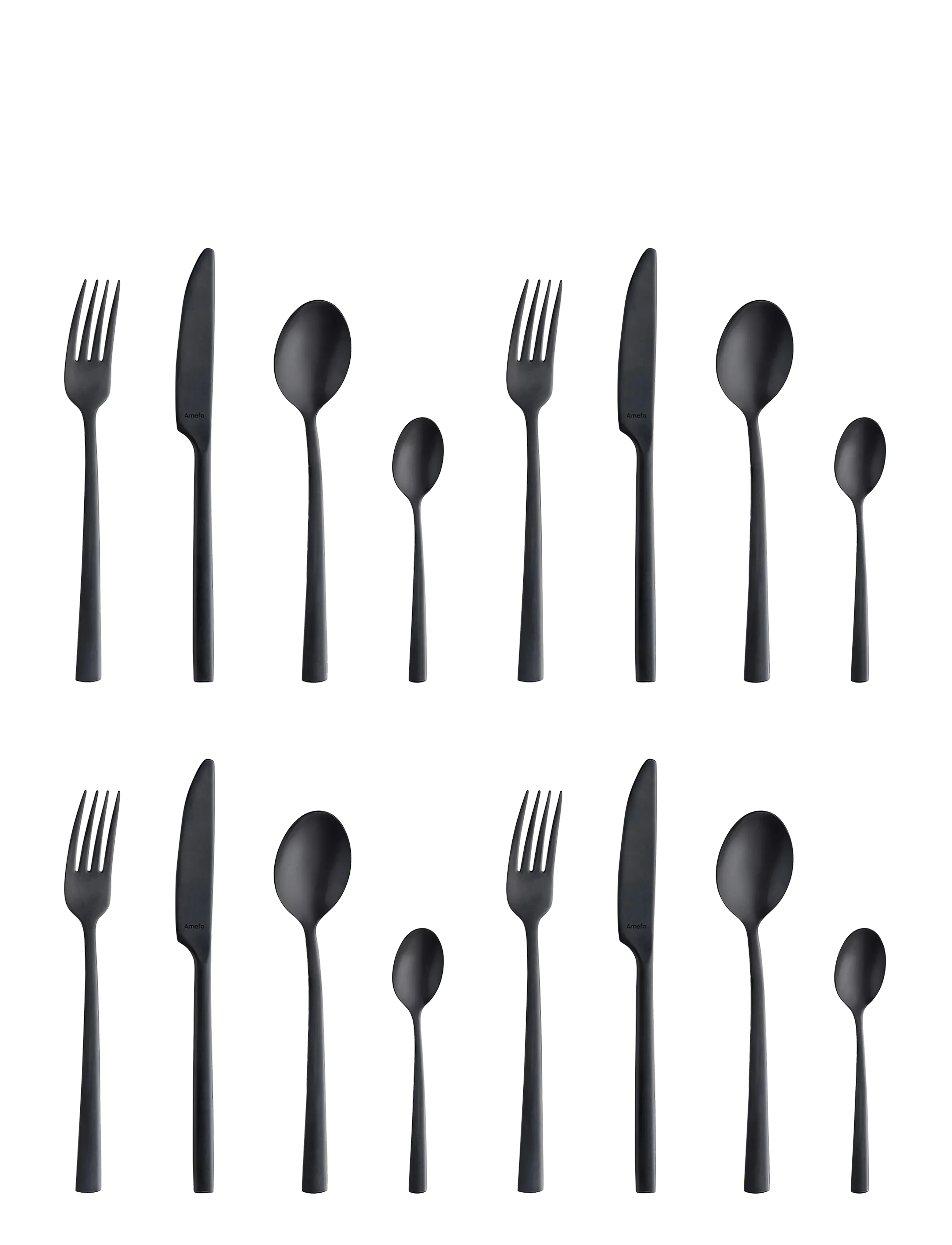 Amefa - Manille Cutlery Set 16-pcs - stalo įrankių komplektai - black - 1