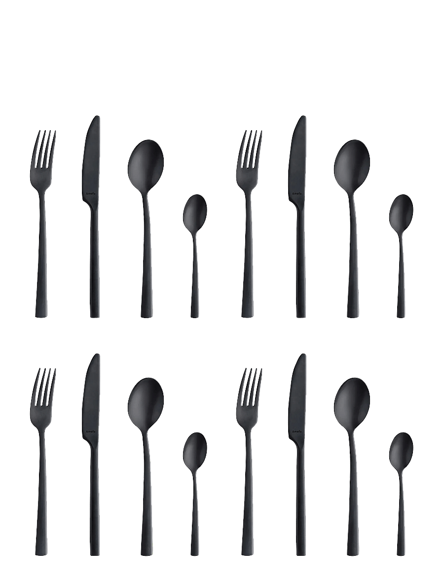 Amefa - Manille Cutlery Set 16-pcs - söögiriistakomplektid - black - 1