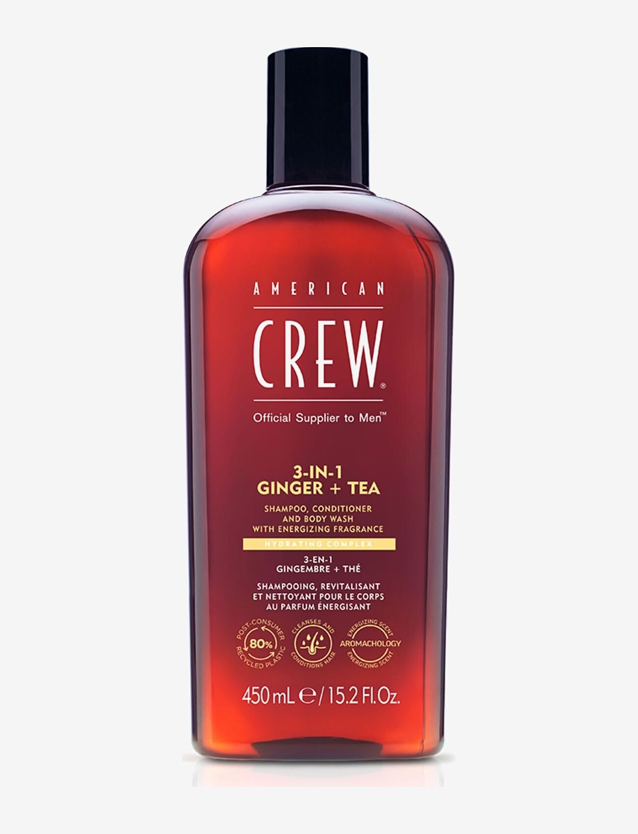 American Crew - Hair&Body 3-in-1 Ginger + Tea 450.0 ML - balsam & conditioner - clear - 0