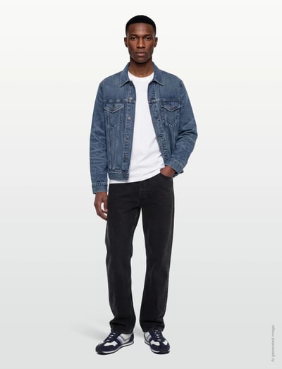 American Eagle INDIGO CLASSIC DENIM TRUCKER JACKET - Uforede denimjakker - LIGHT BLUE / blue