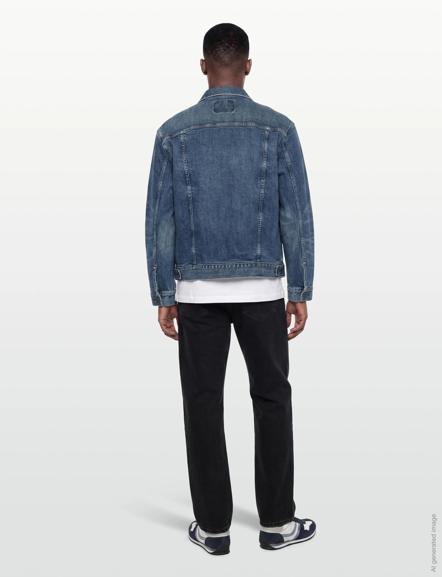 American Eagle - INDIGO CLASSIC DENIM TRUCKER JACKET - uforede denimjakker - light blue - 4