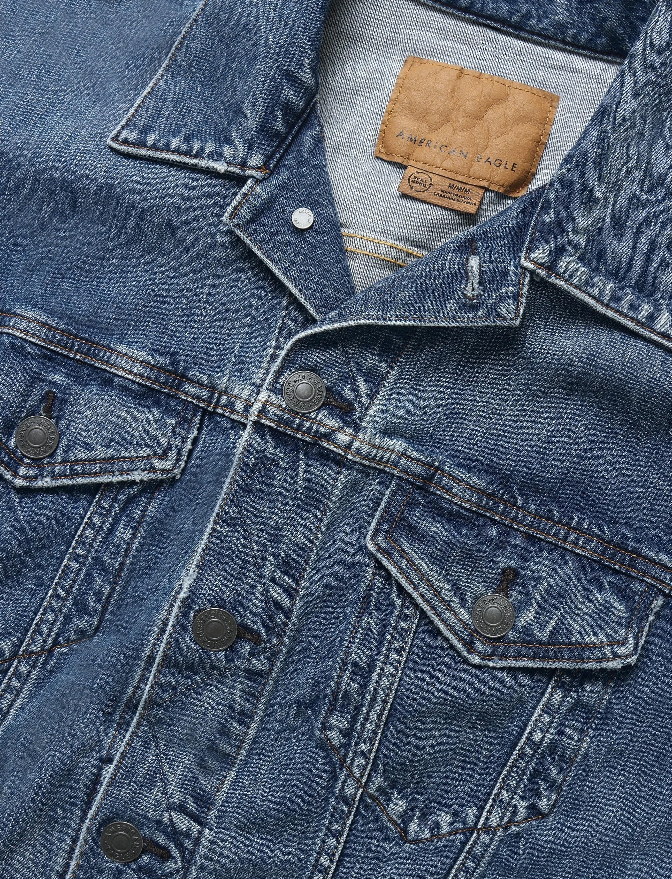 American Eagle - INDIGO CLASSIC DENIM TRUCKER JACKET - uforede denimjakker - light blue - 5