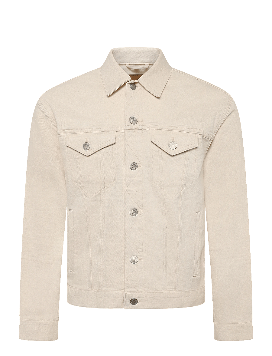 American Eagle - ECRU CLASSIC DENIM TRUCKER JACKET - ungefütterte denimjacken - natural - 1