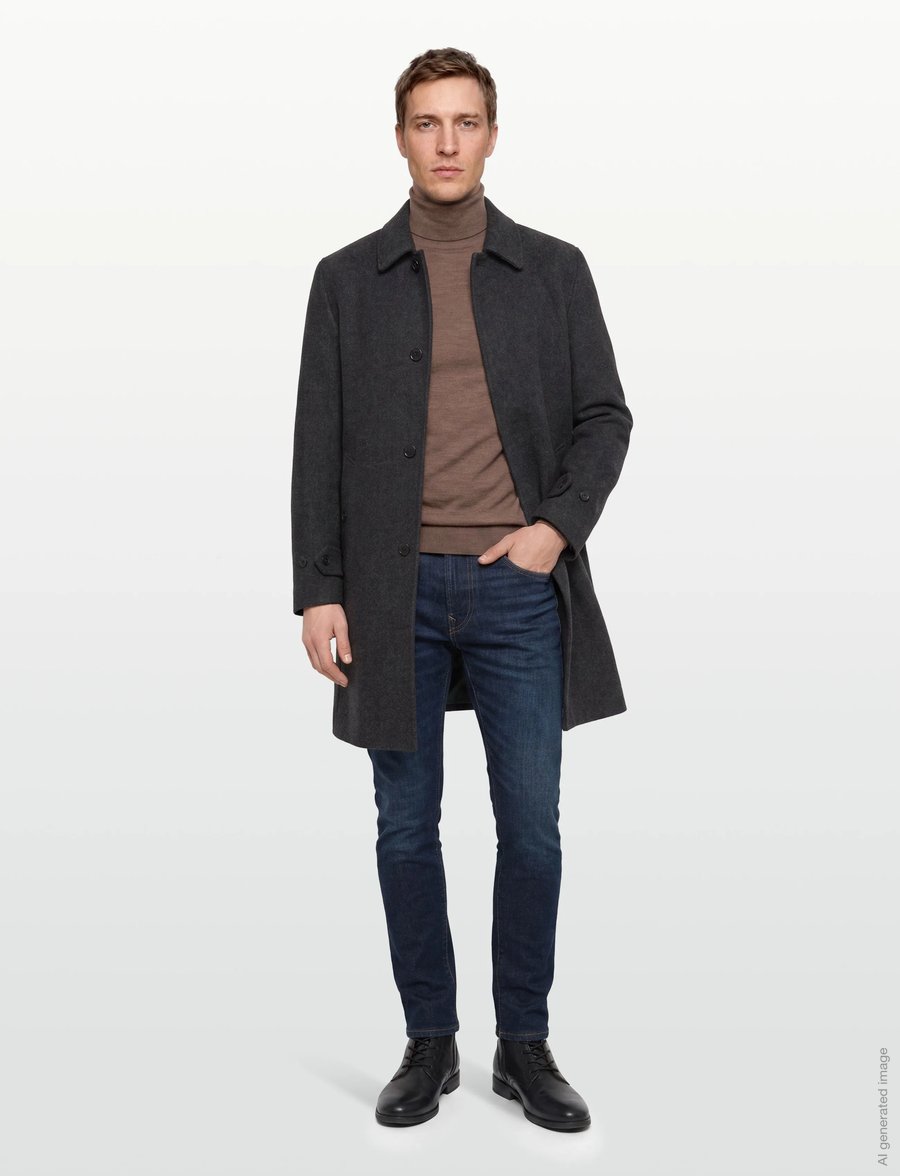 American Eagle - DARK CLEAN SLIM FIT - slim jeans - high tide - 0