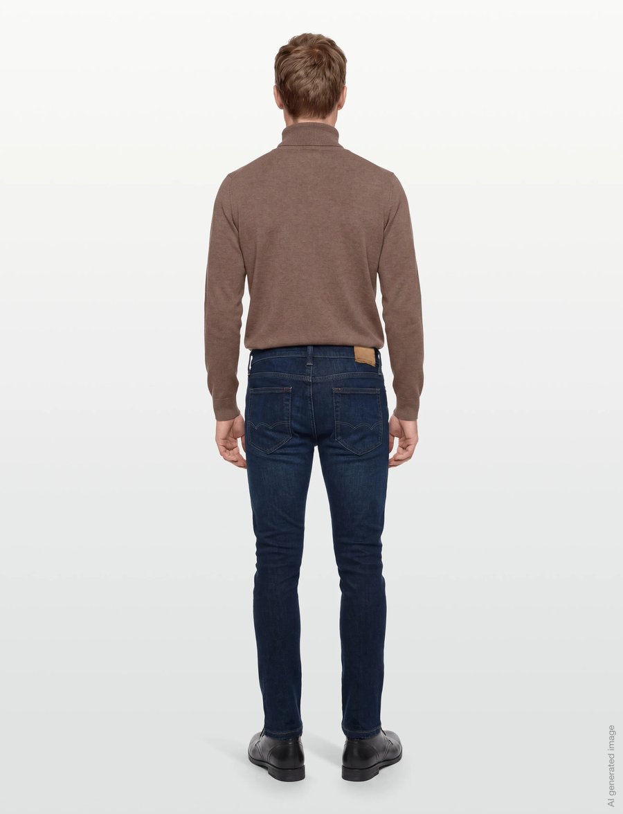 American Eagle - DARK CLEAN SLIM FIT - slim jeans - high tide - 4