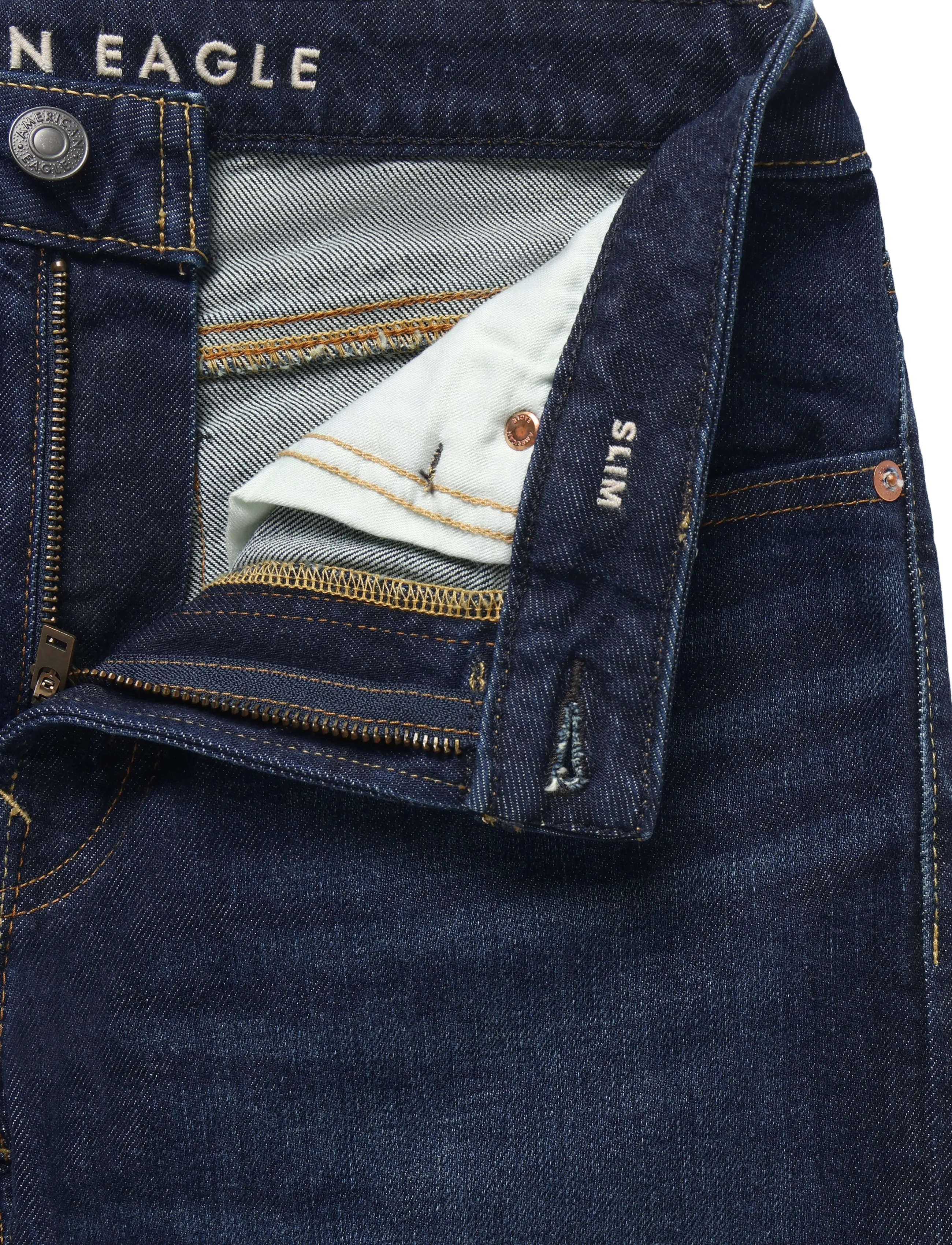 American Eagle - DARK CLEAN SLIM FIT - high tide - 3