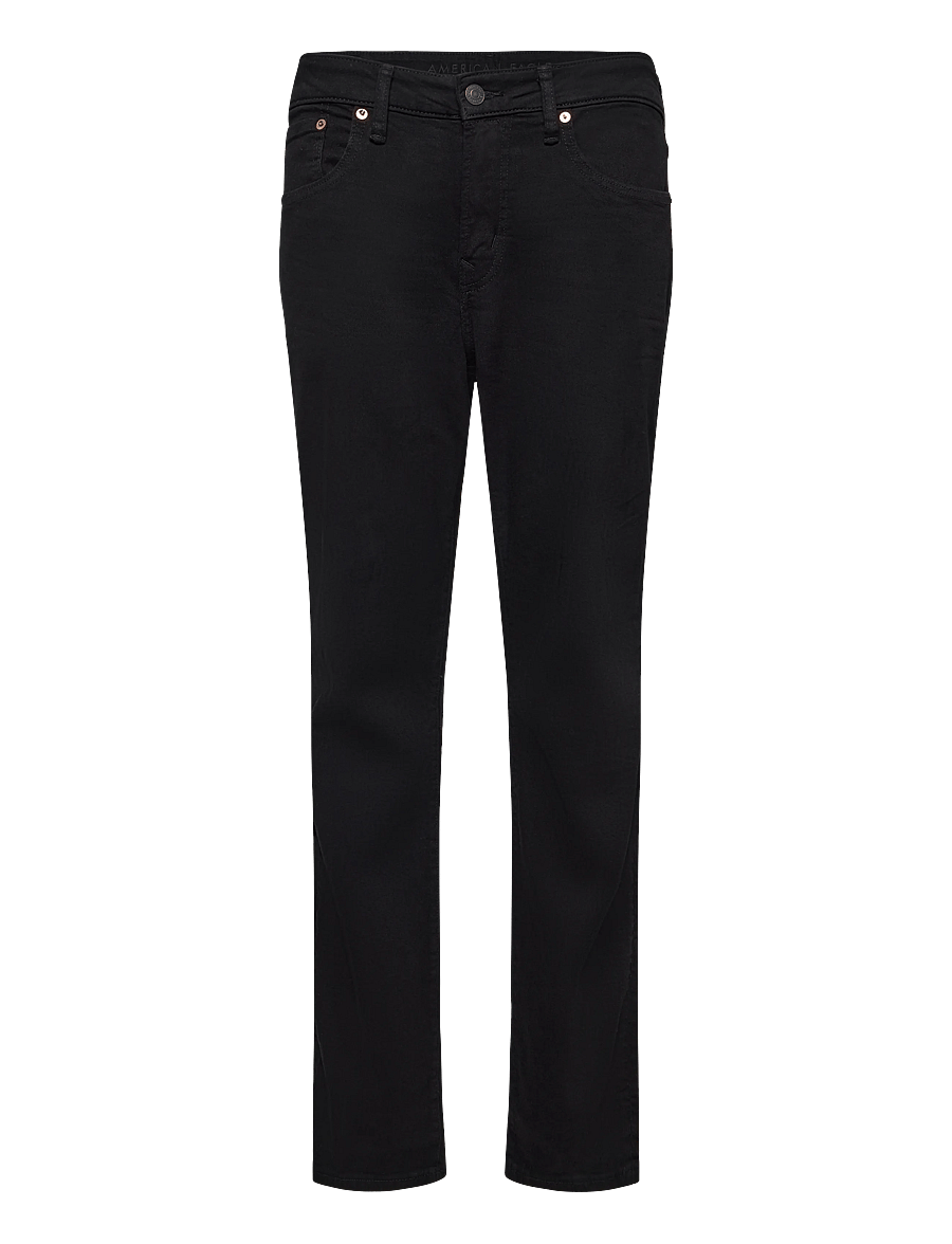 American Eagle - BLACK CLEAN ATHLETIC FIT - tapered jeans - black - 0