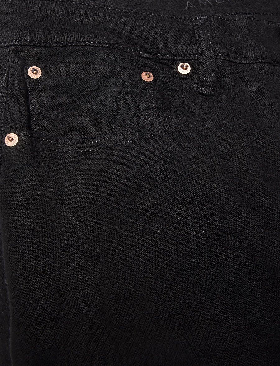 American Eagle - BLACK CLEAN ATHLETIC FIT - tapered jeans - black - 2