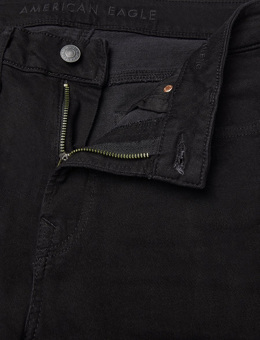 American Eagle - BLACK CLEAN ATHLETIC FIT - tapered jeans - black - 3