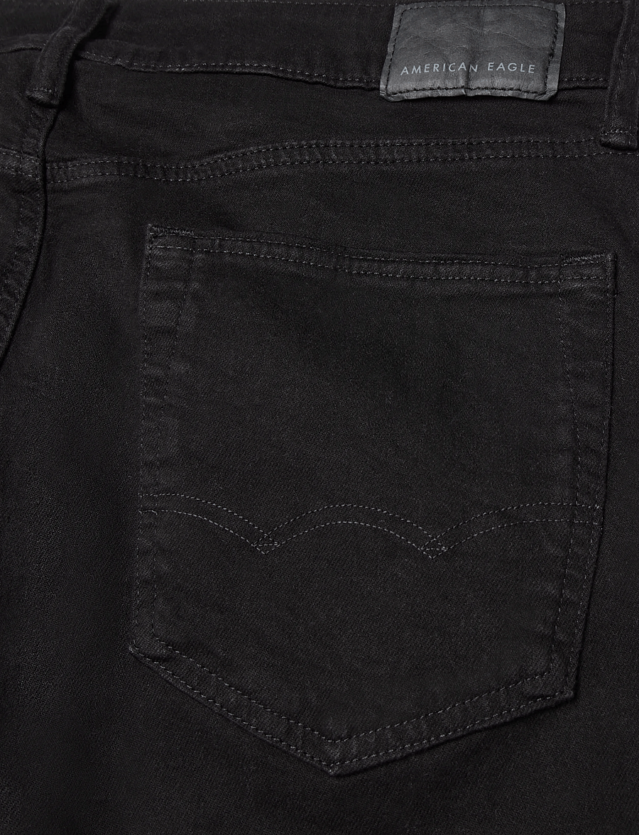 American Eagle - BLACK CLEAN ATHLETIC FIT - tapered jeans - black - 4