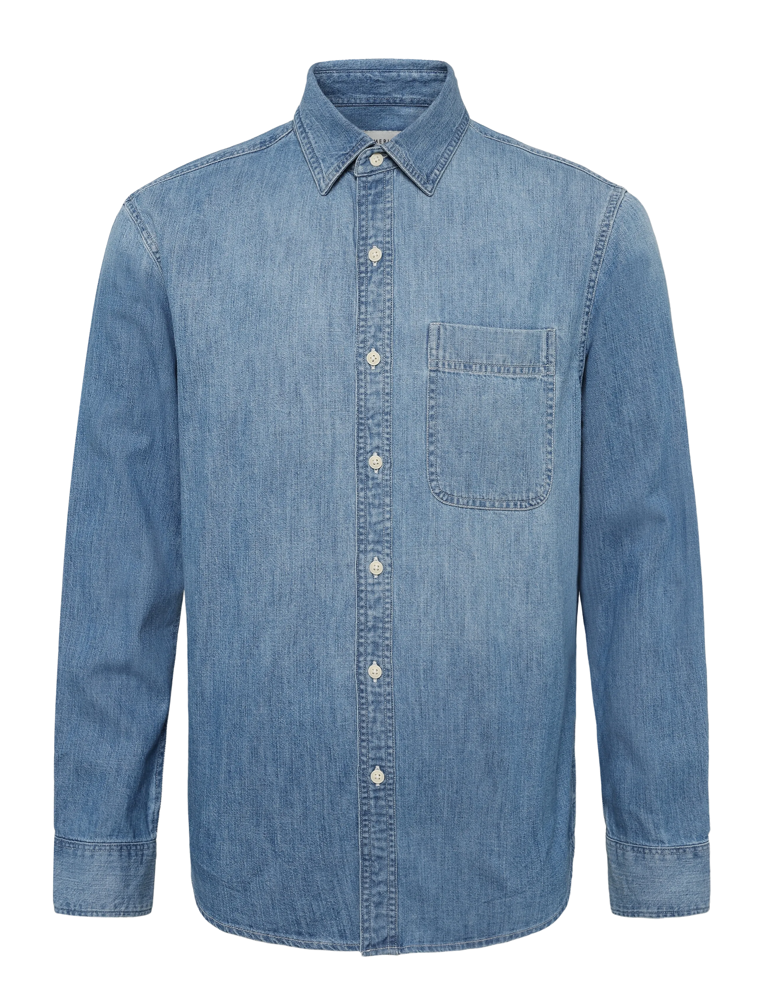 American Eagle Cf Csc Denim Shirt, XS, Blue, Skjorter > Afslappet Shirts, Herre